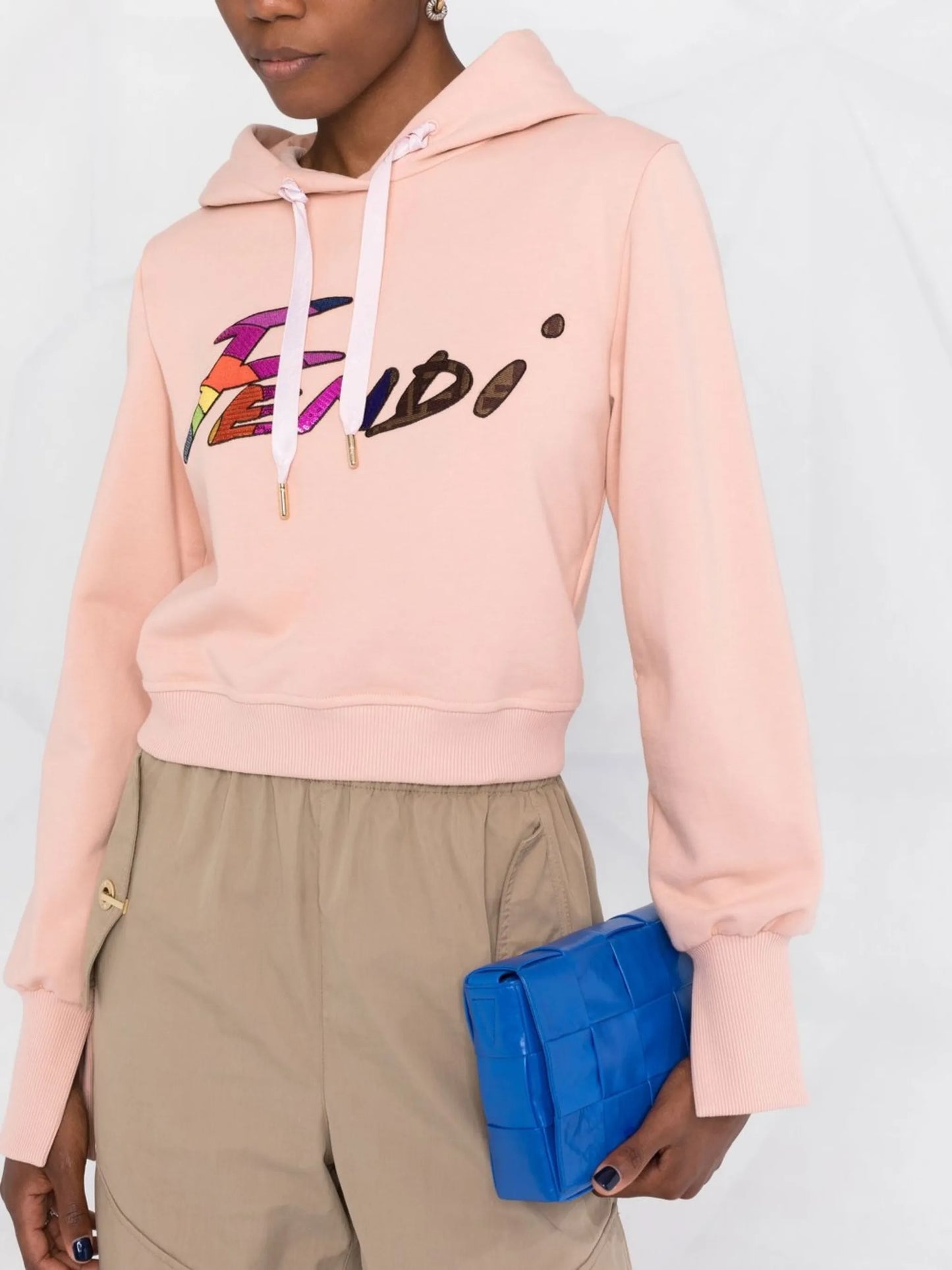 embroidered logo hoodie