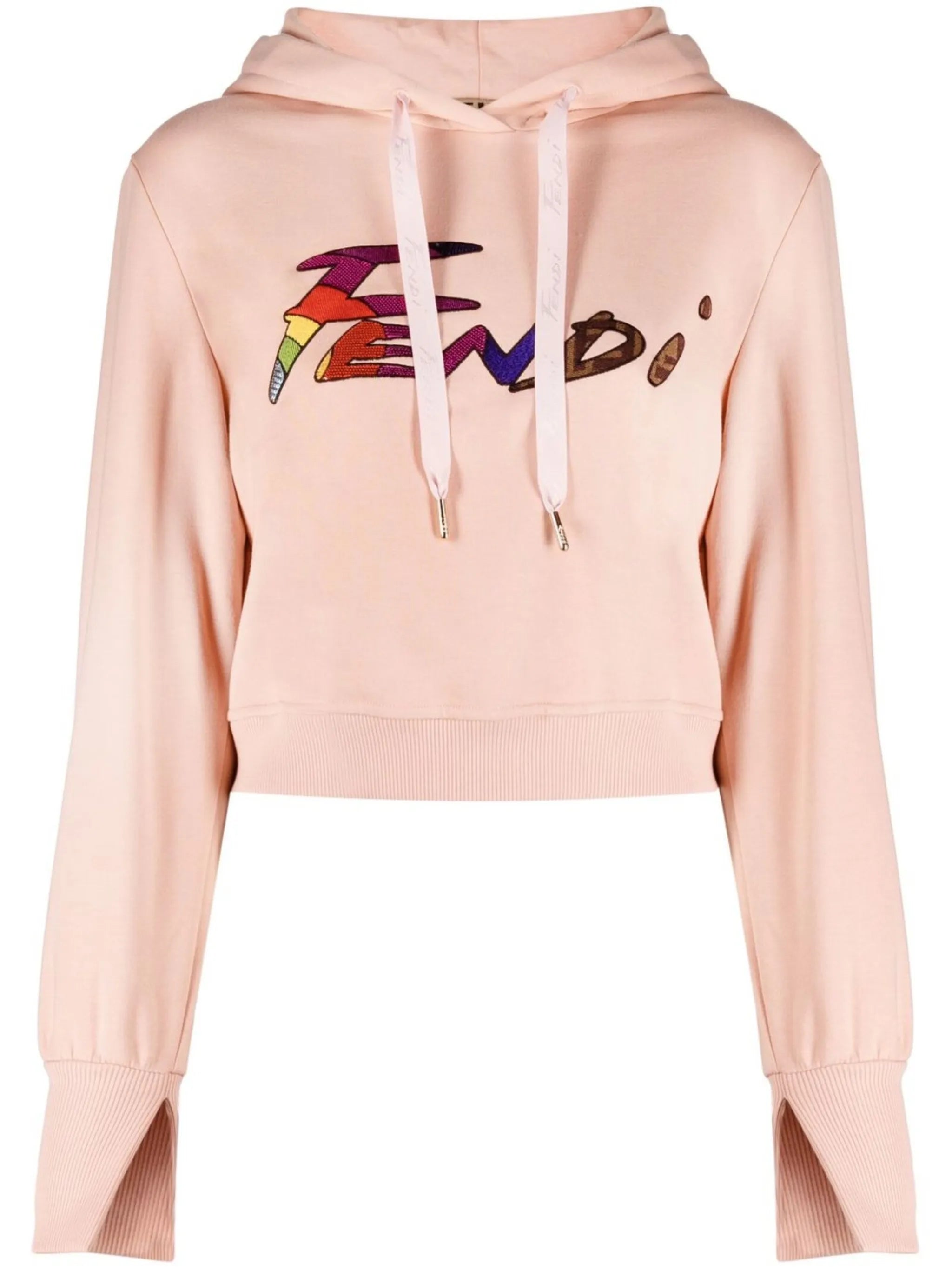 embroidered logo hoodie