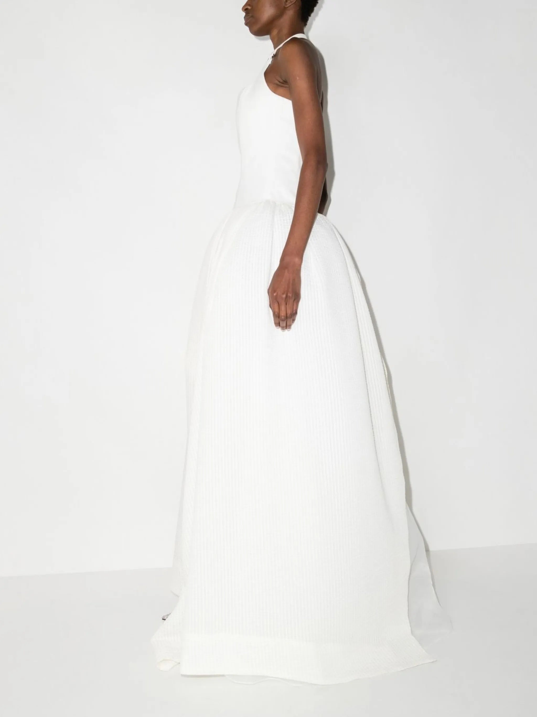 cloqué halterneck gown