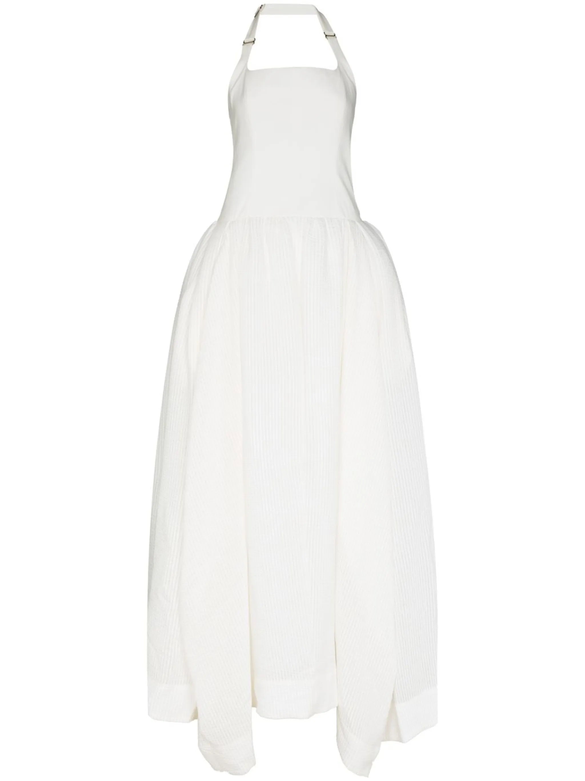cloqué halterneck gown