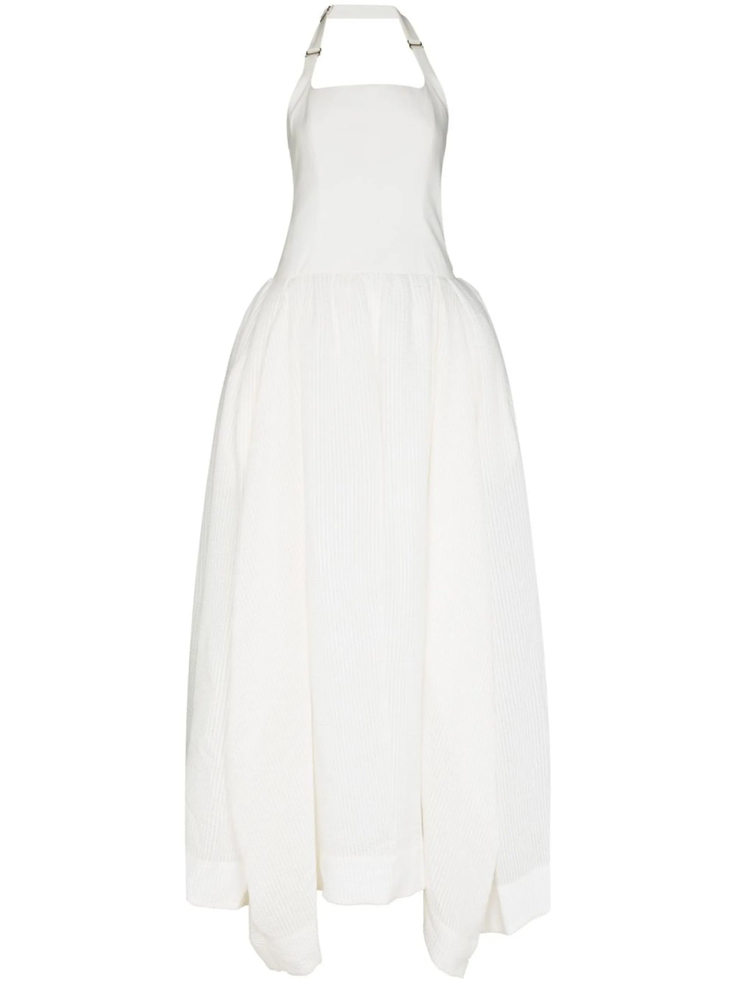 cloqué halterneck gown