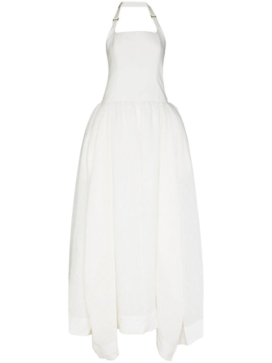 cloqué halterneck gown