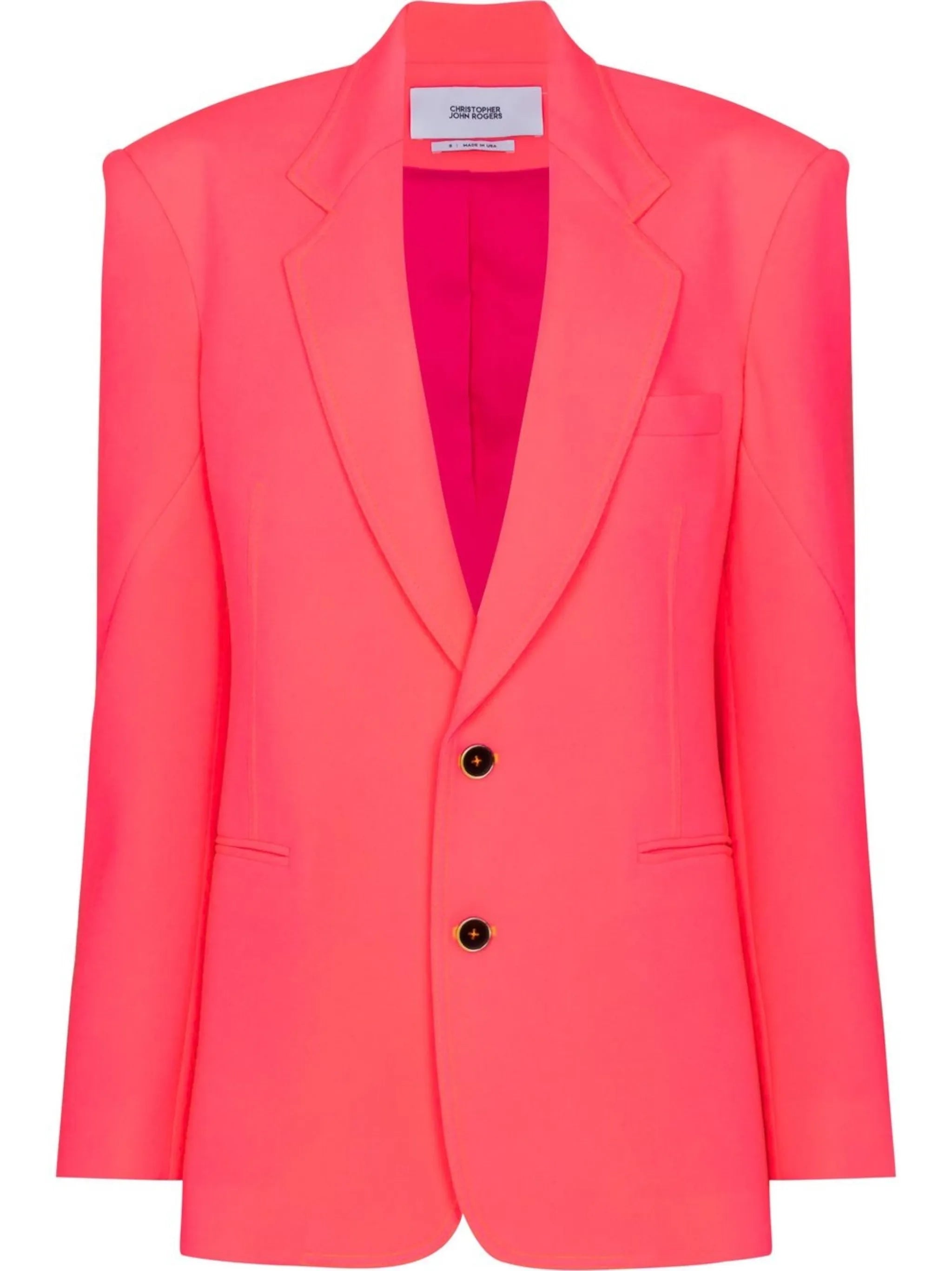 notched-lapel single-breasted blazer
