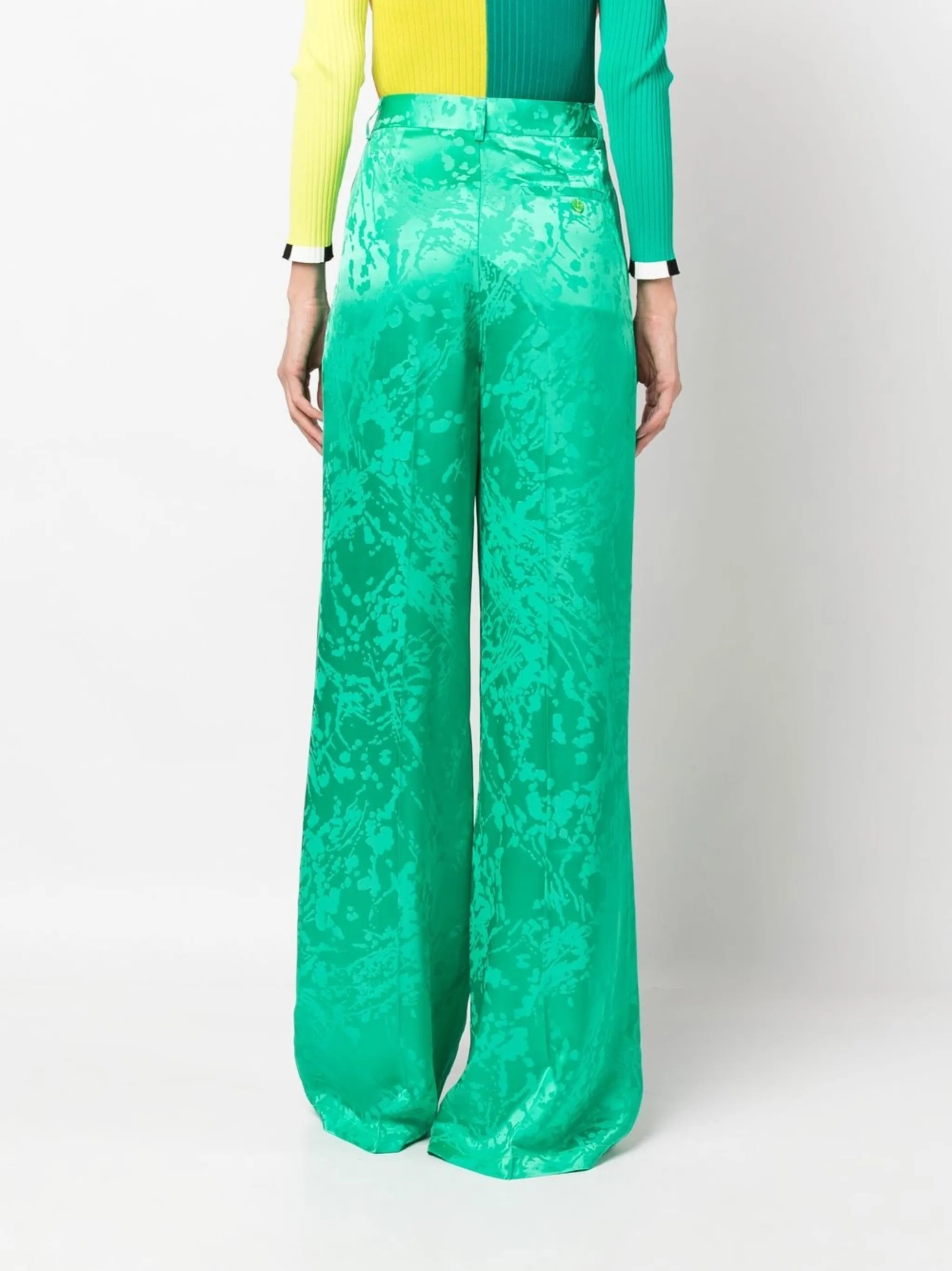 jacquard high-waisted trousers