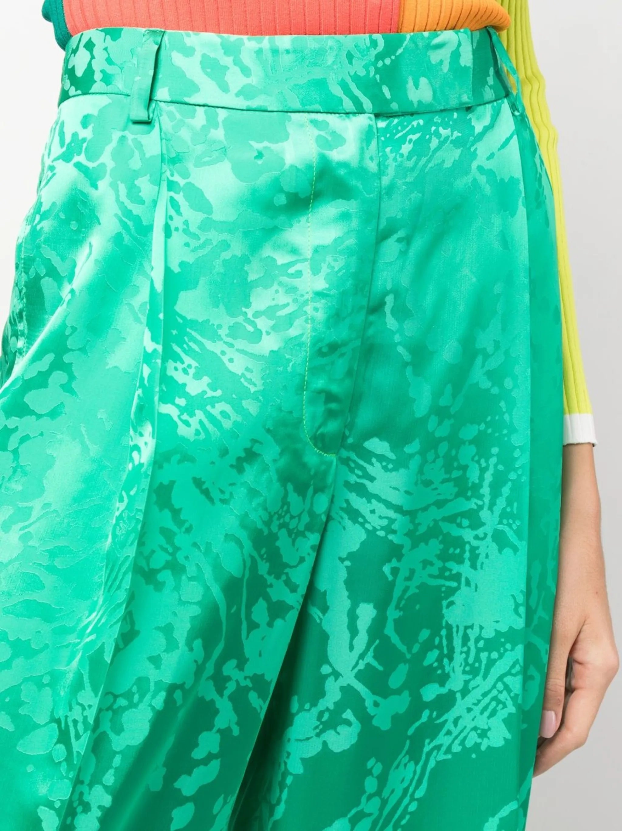 jacquard high-waisted trousers
