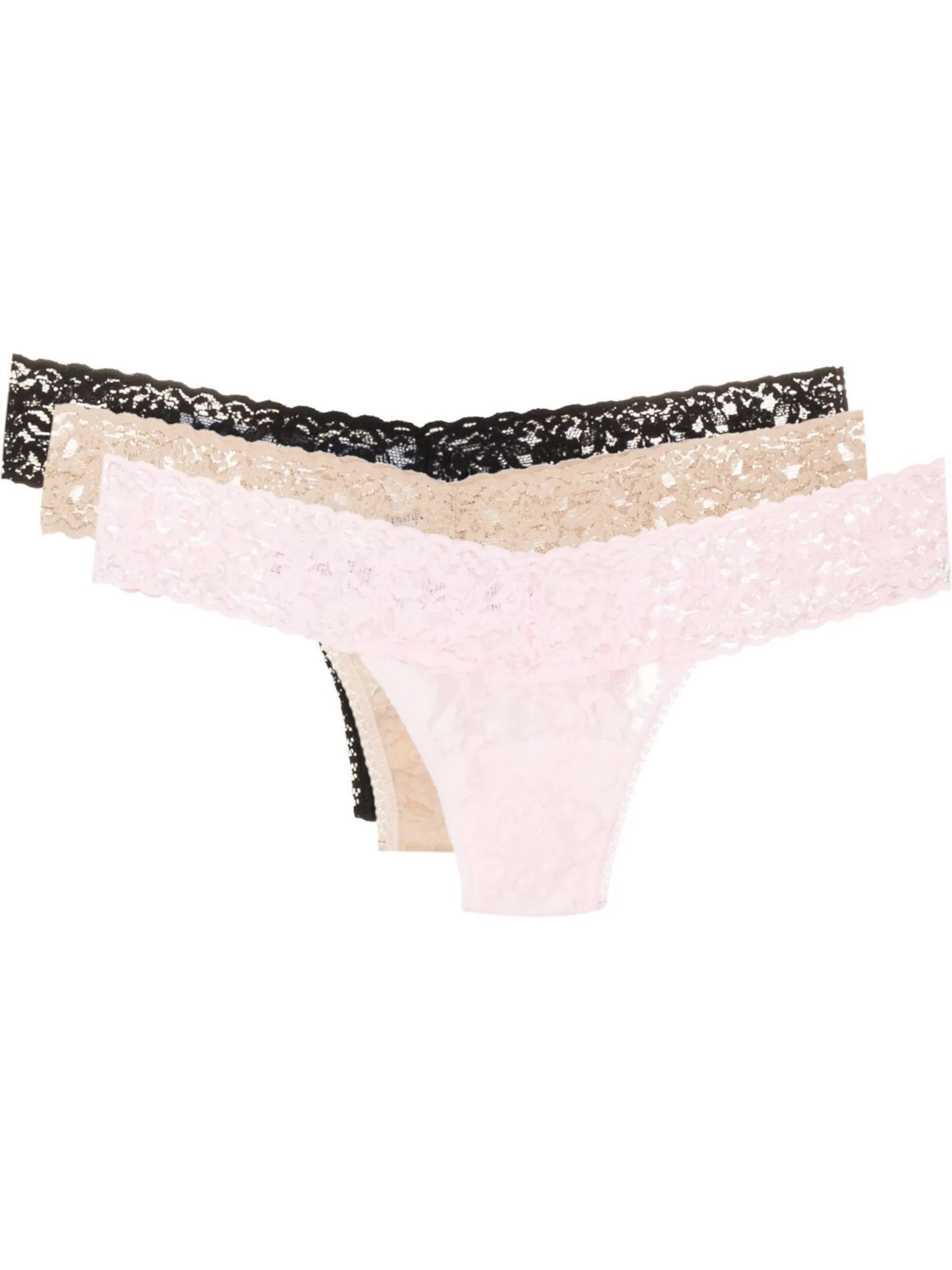 5-pack lace thongs