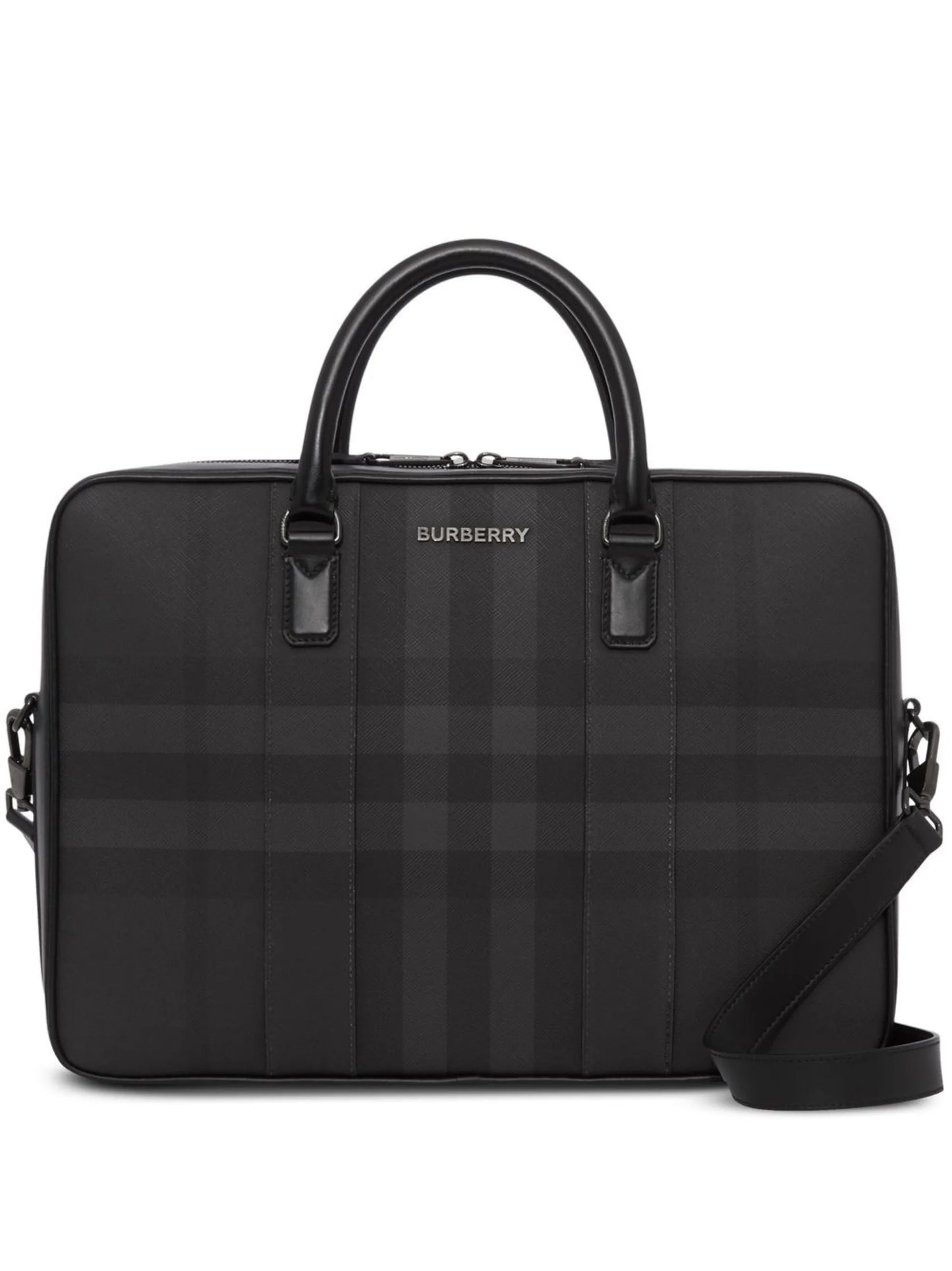 check-pattern briefcase