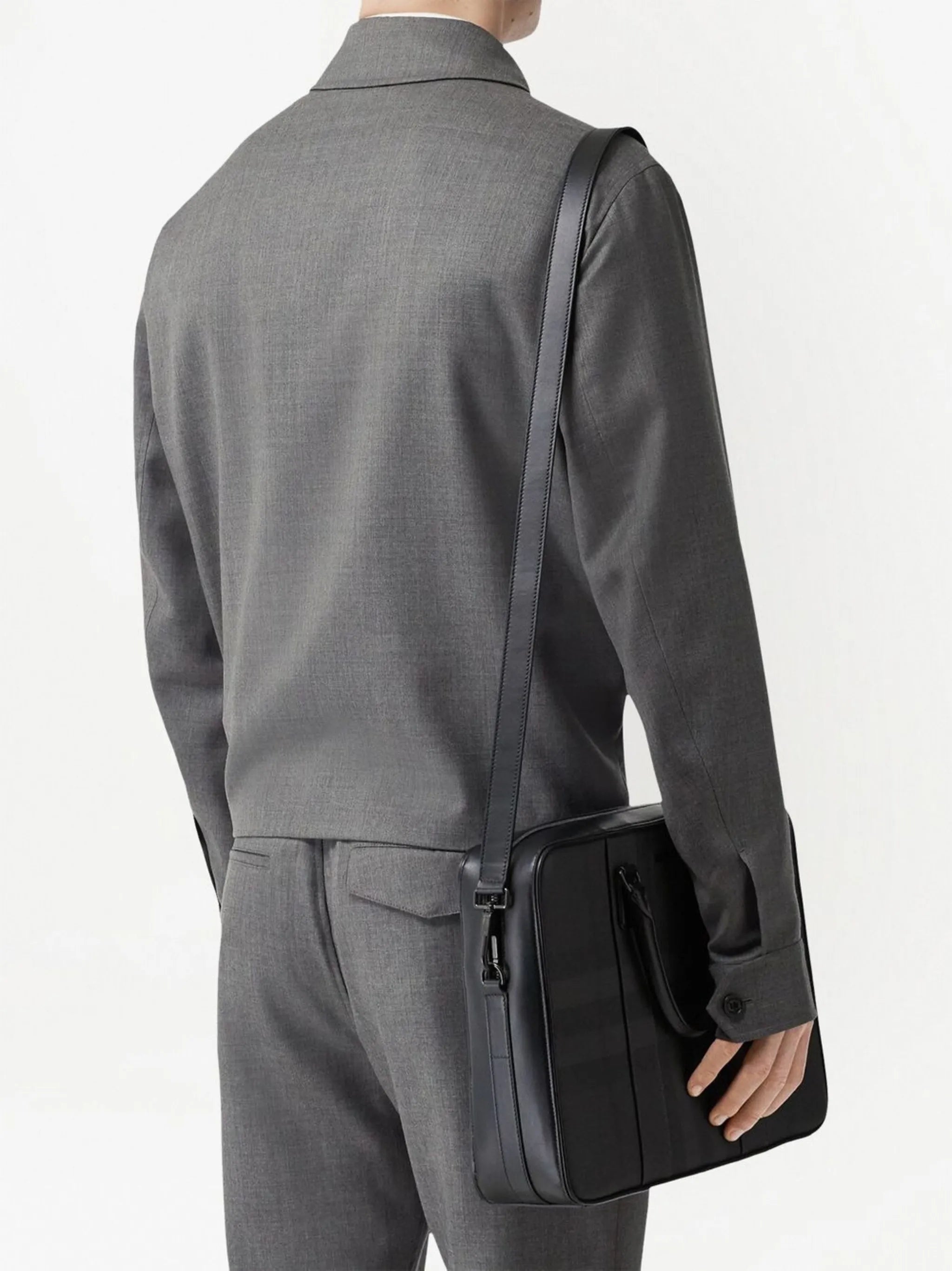 check-pattern briefcase
