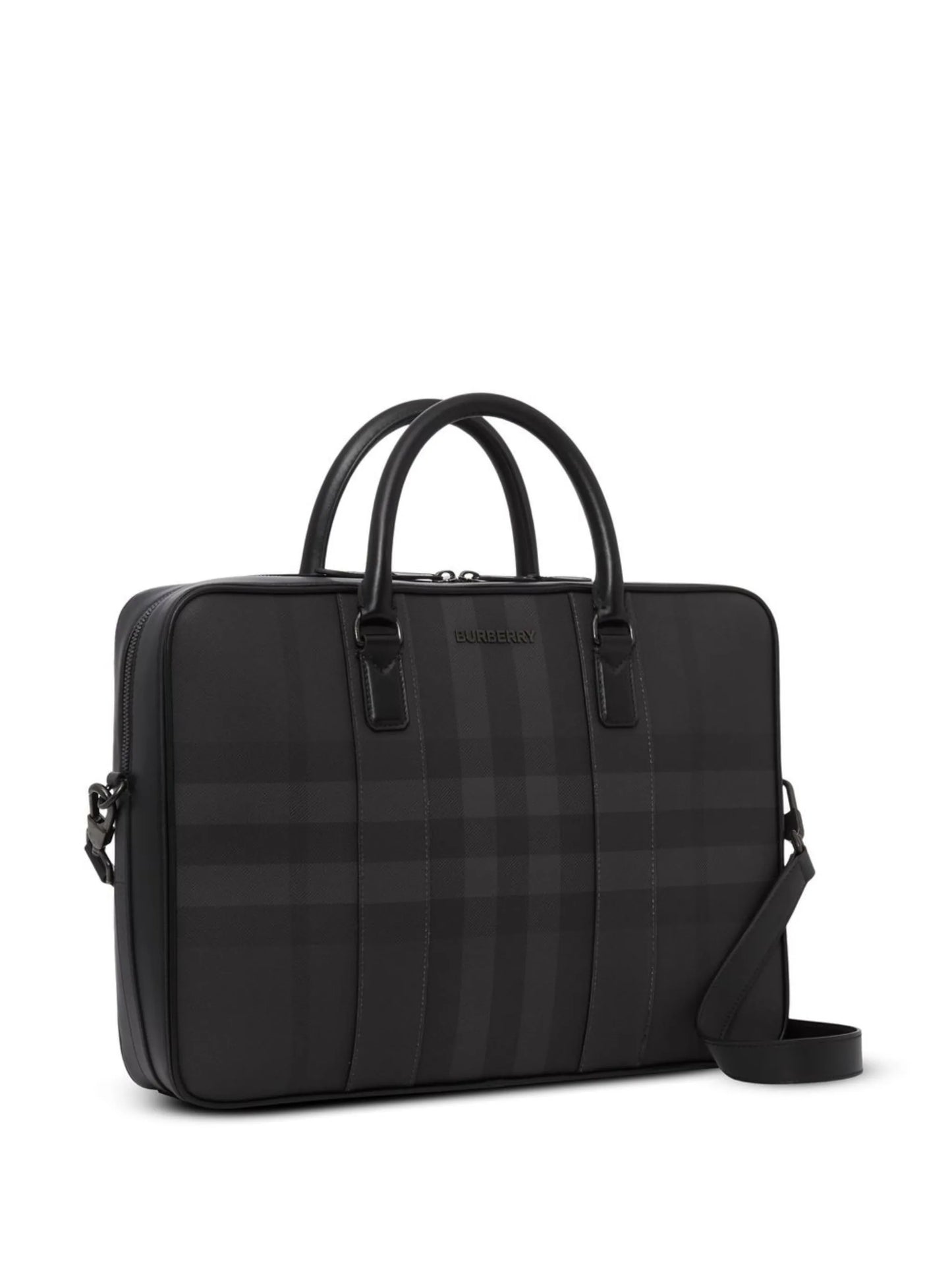 check-pattern briefcase