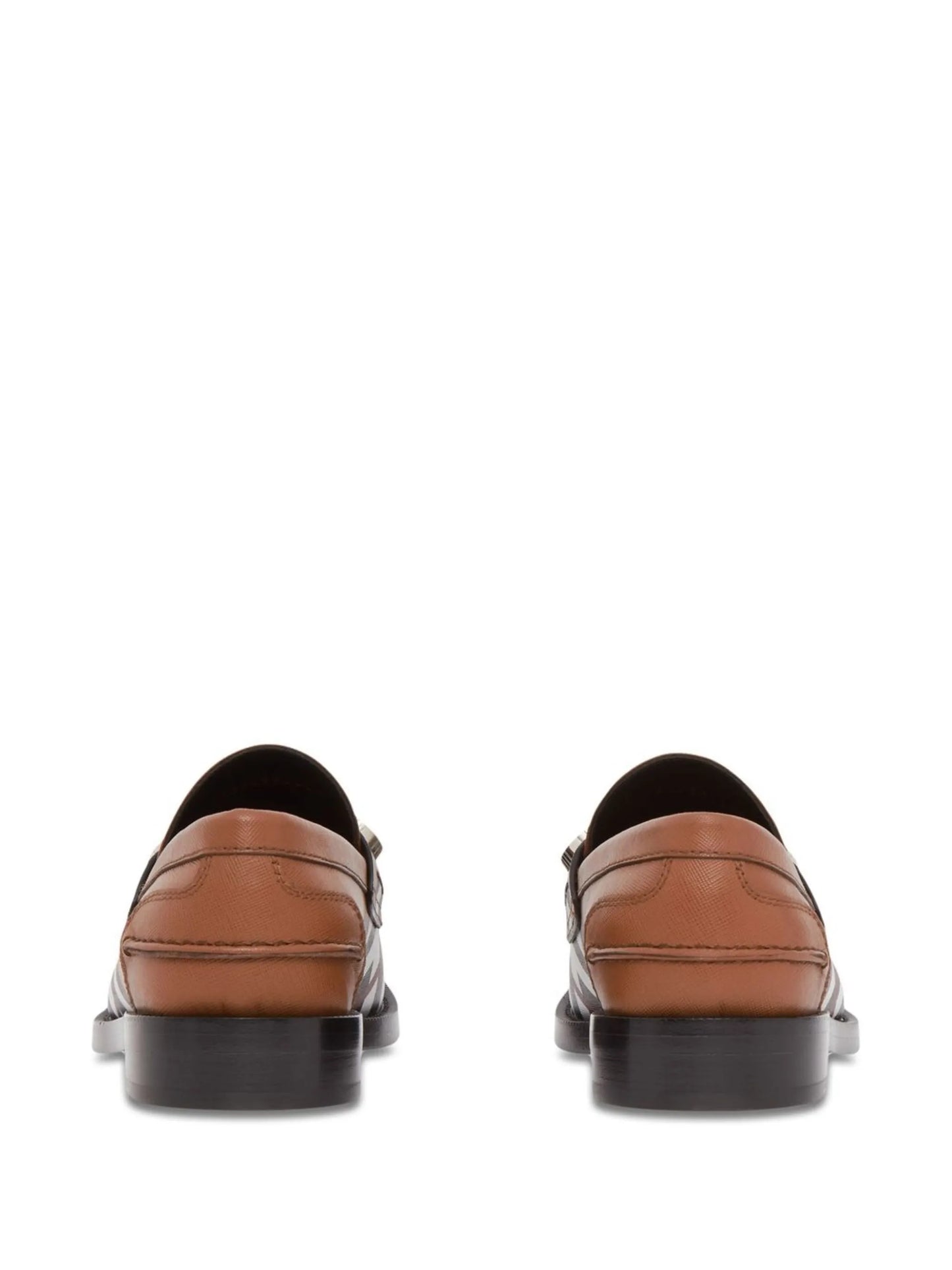 logo-detail leather loafers