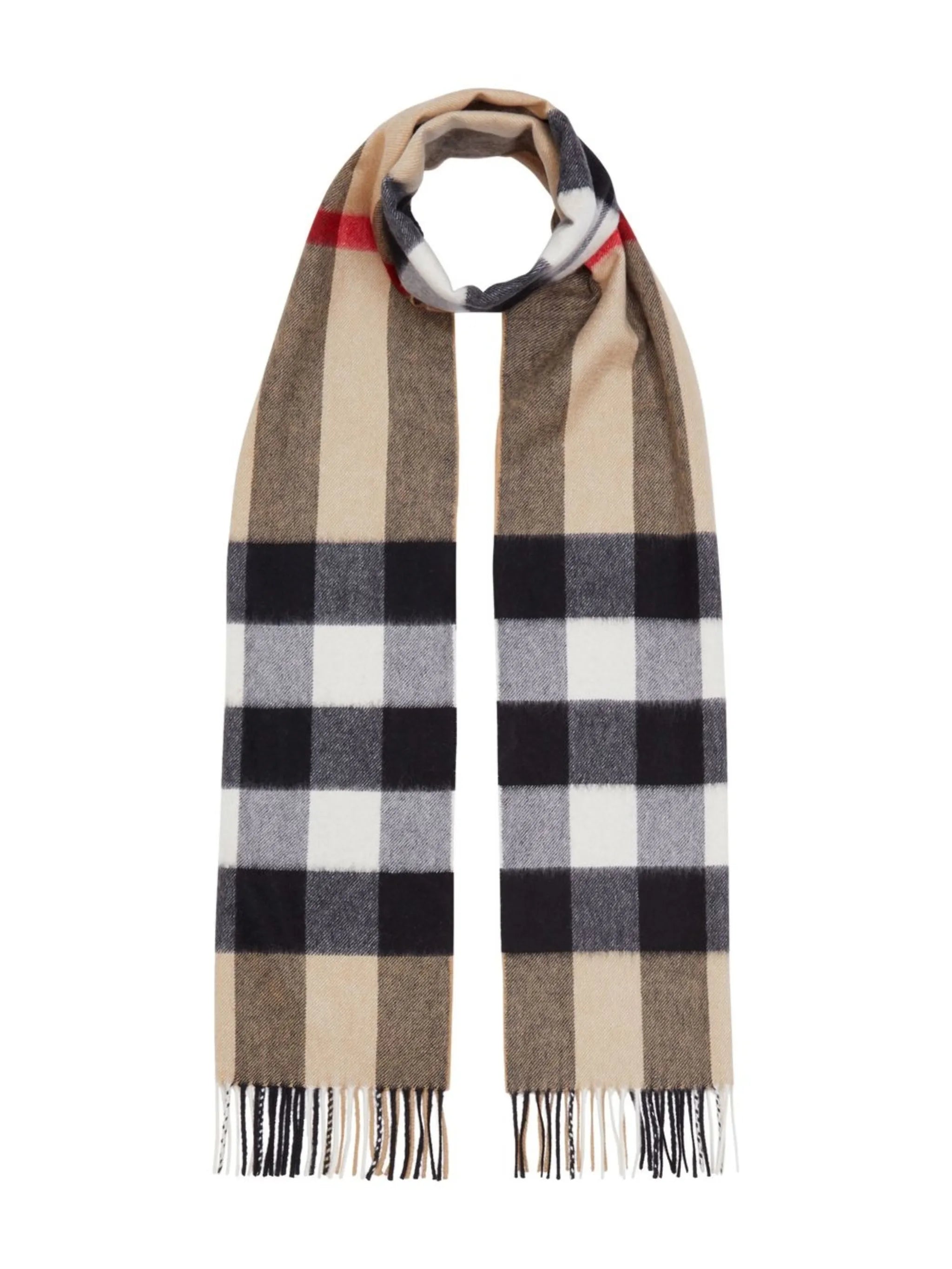checked cashmere scarf