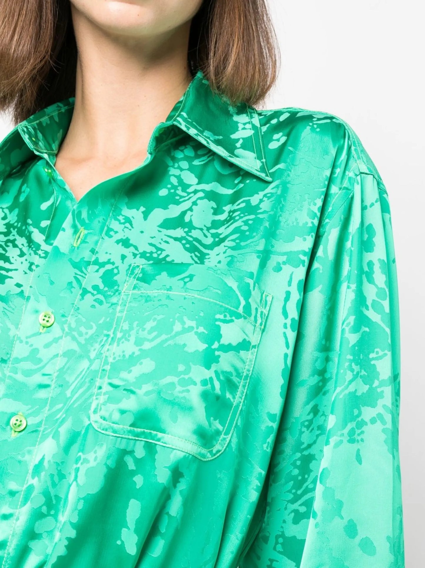 floral-jacquard shirt