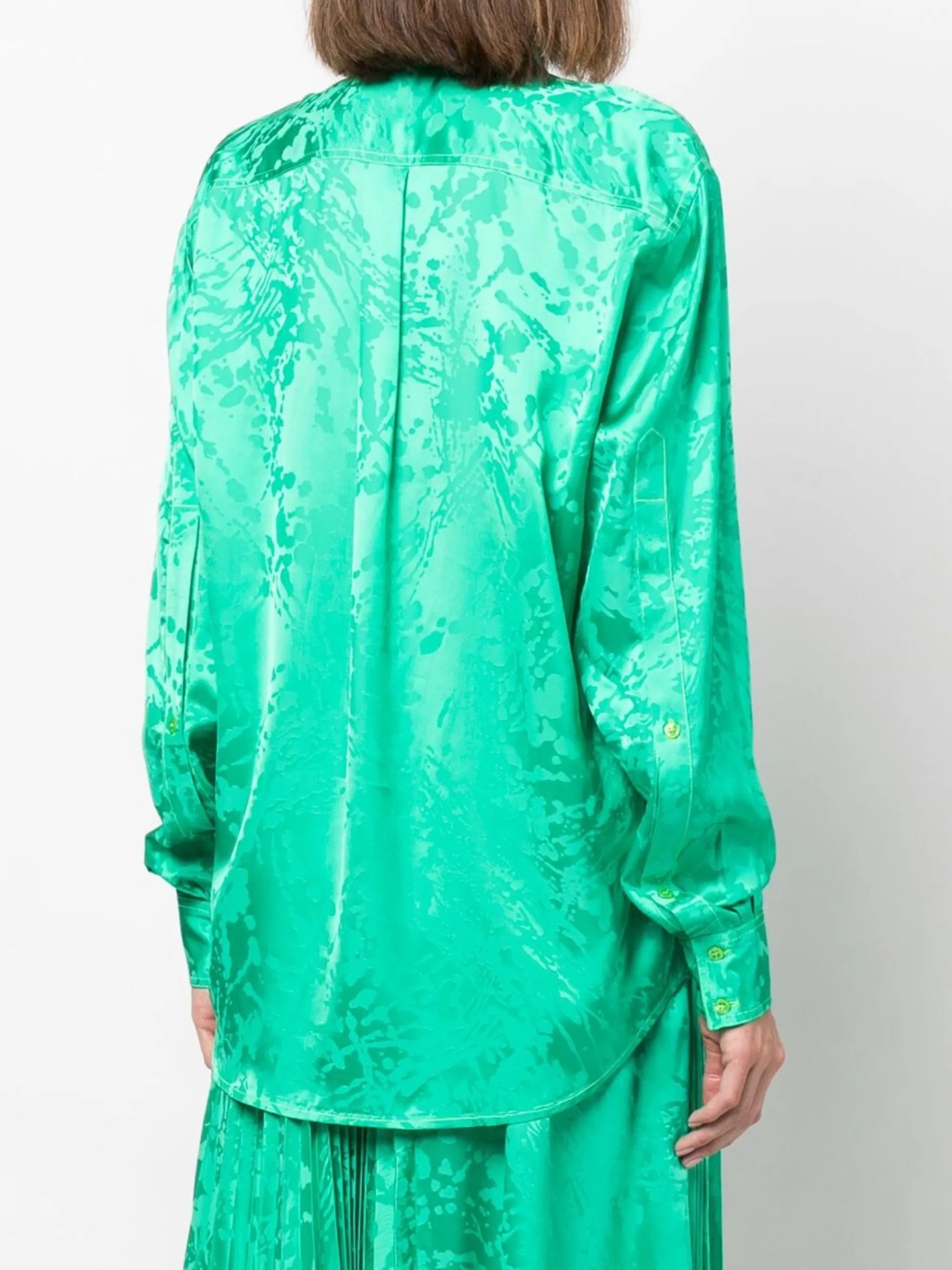 floral-jacquard shirt
