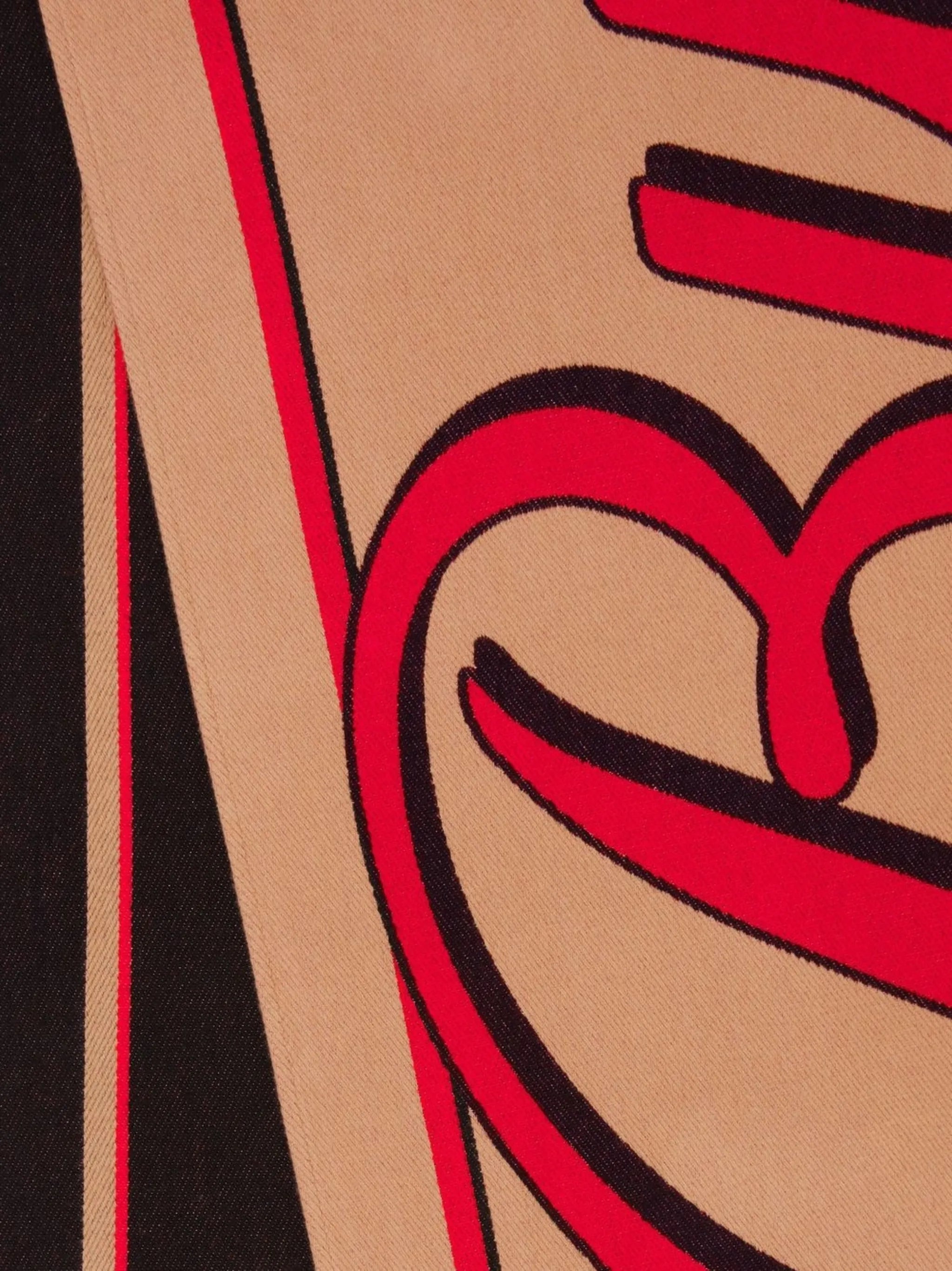 logo-embroidered scarf