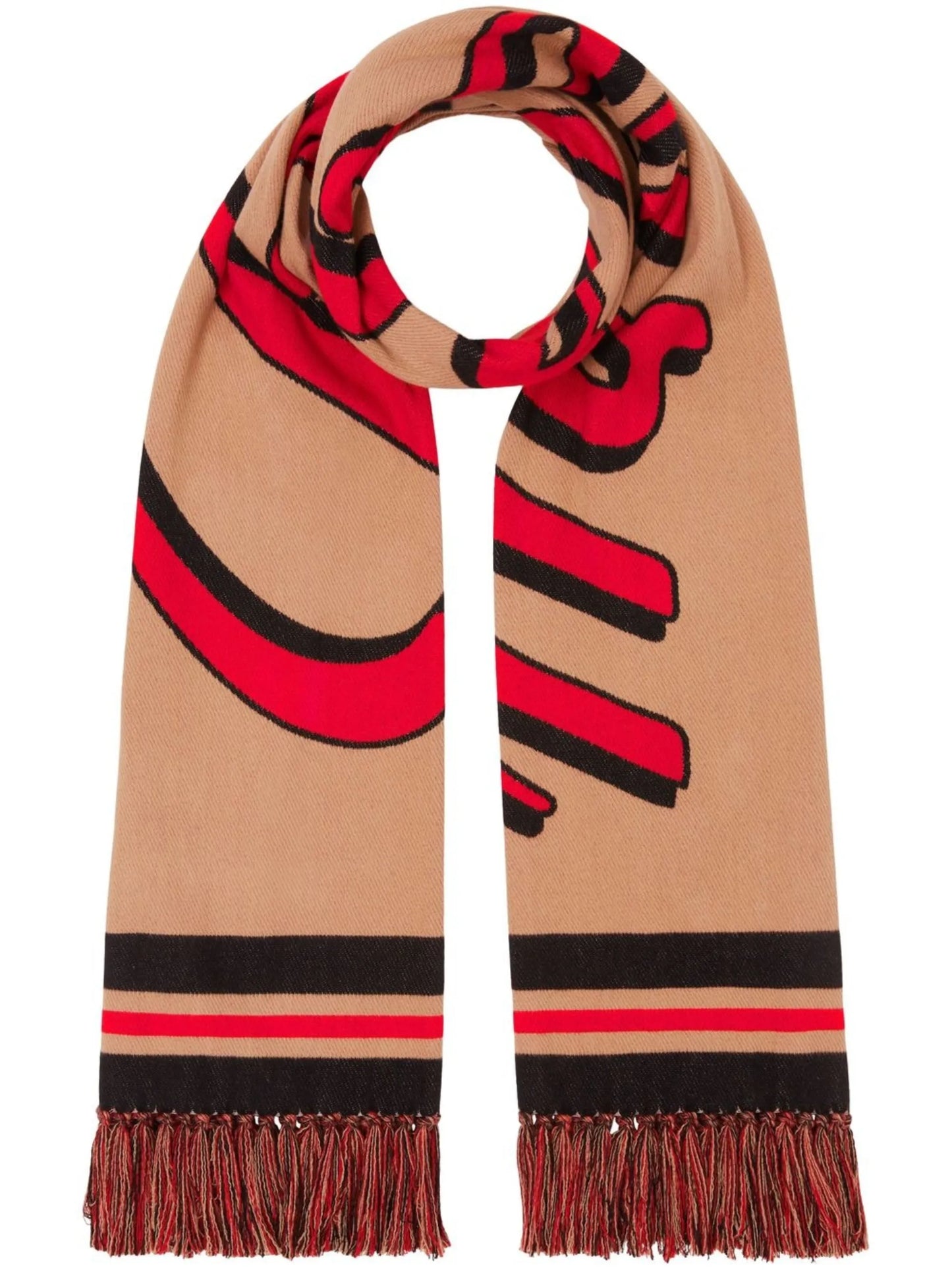 logo-embroidered scarf