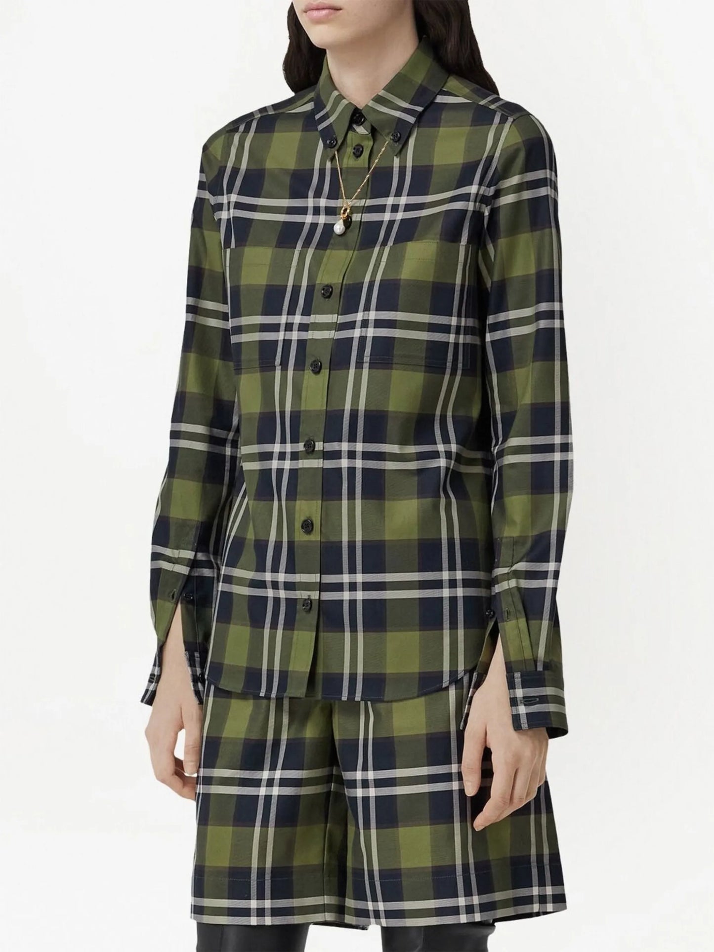Vintage Check-print shirt