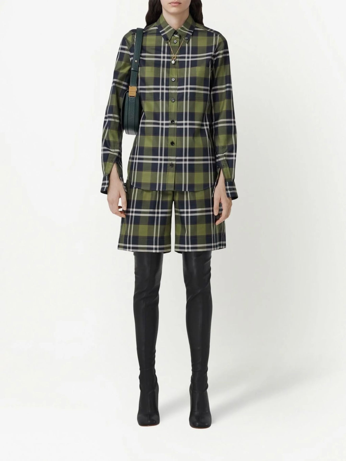 Vintage Check-print shirt