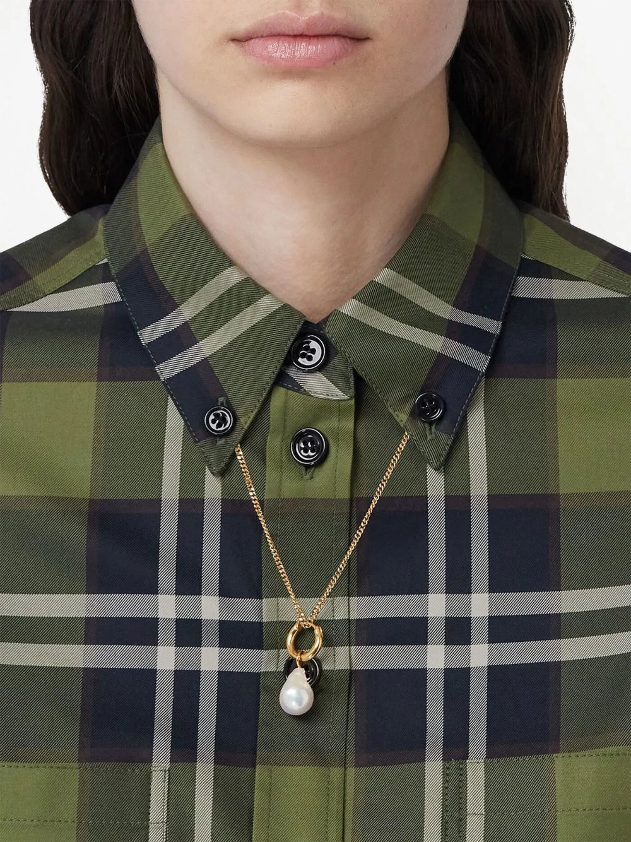 Vintage Check-print shirt