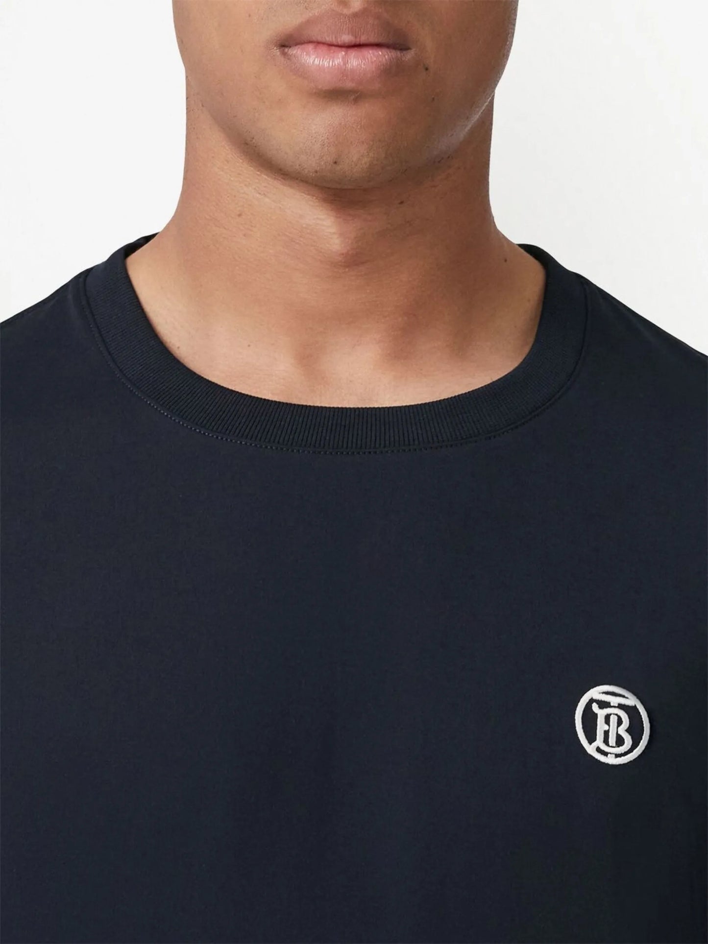 TB-embroidered cotton T-shirt