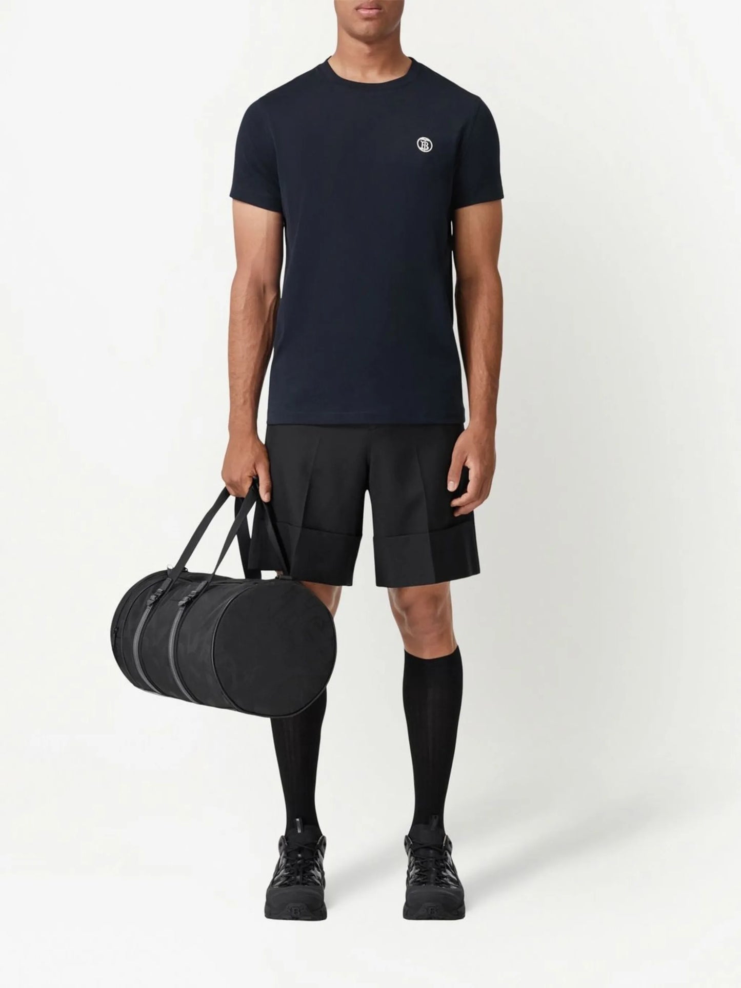 TB-embroidered cotton T-shirt