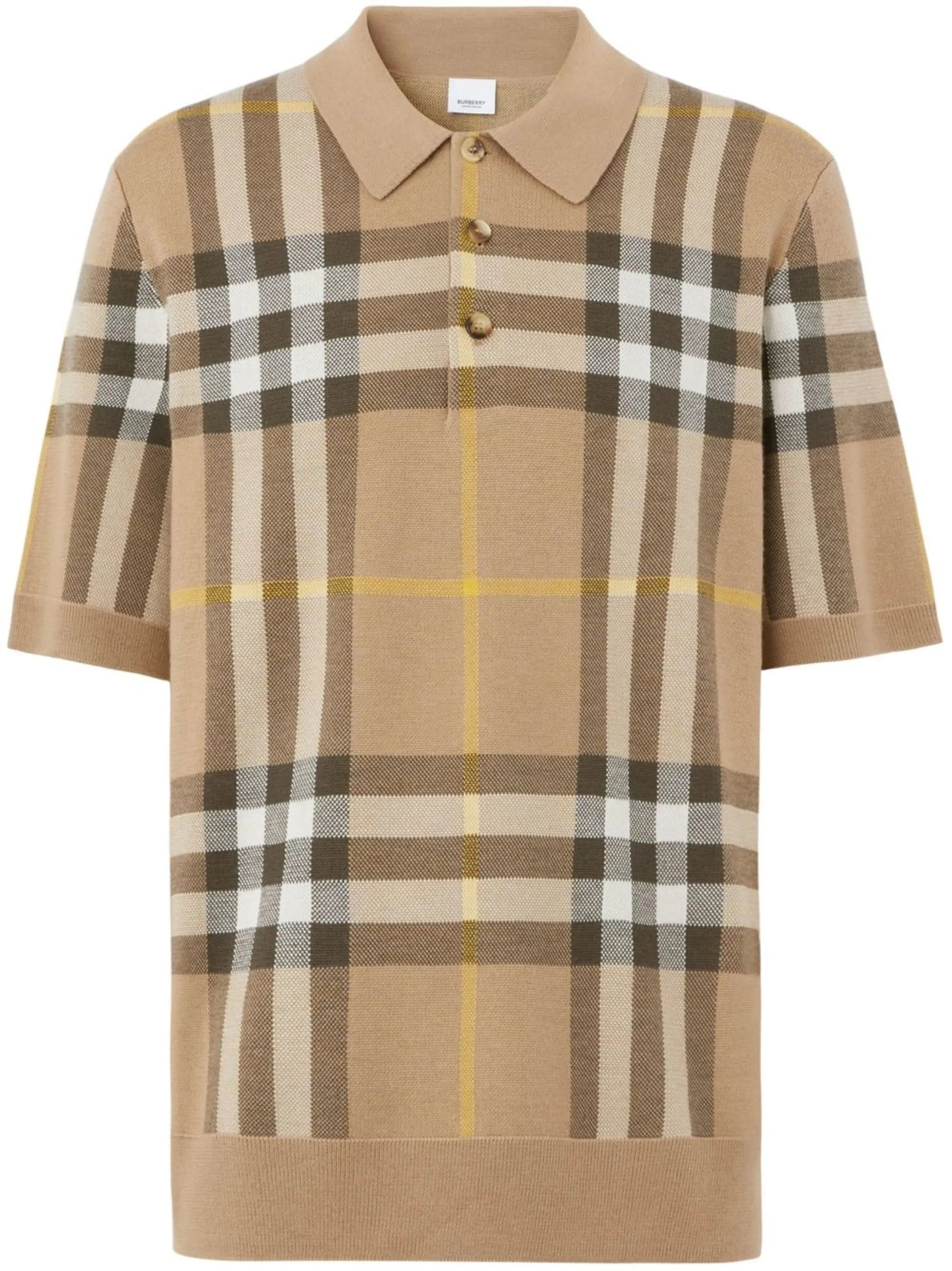 check-print polo shirt