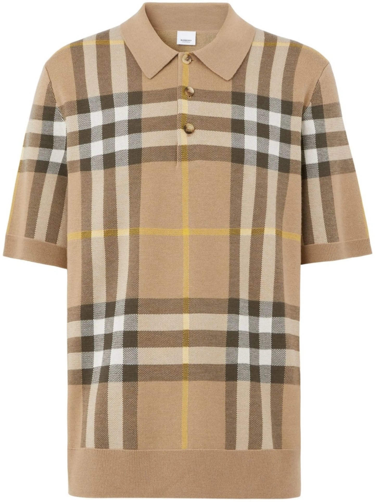 check-print polo shirt