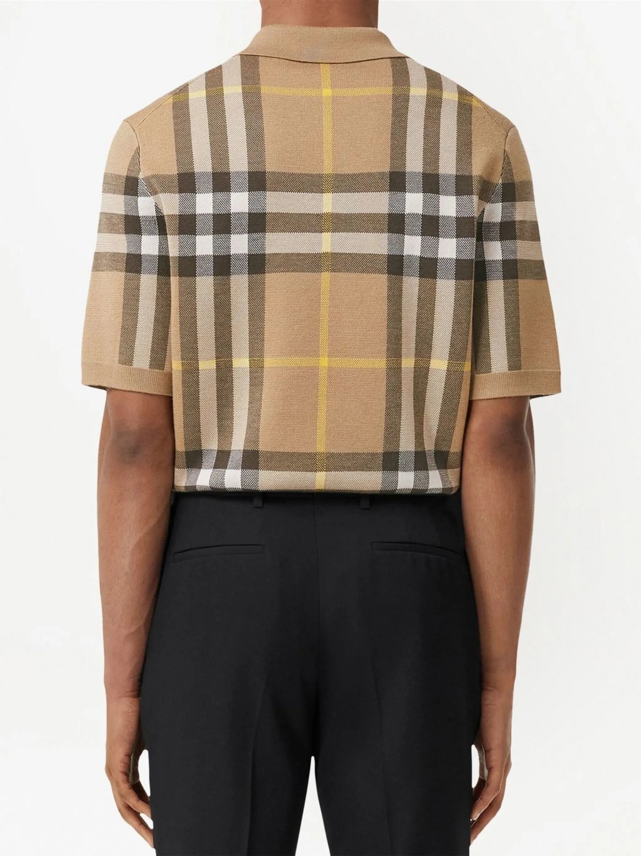 check-print polo shirt
