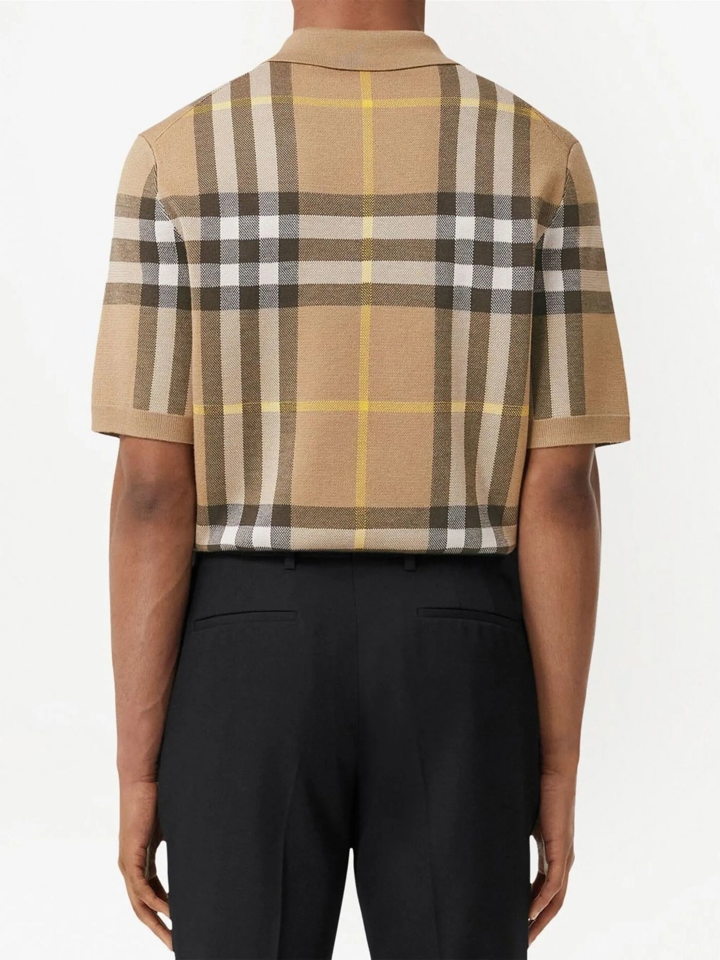 check-print polo shirt