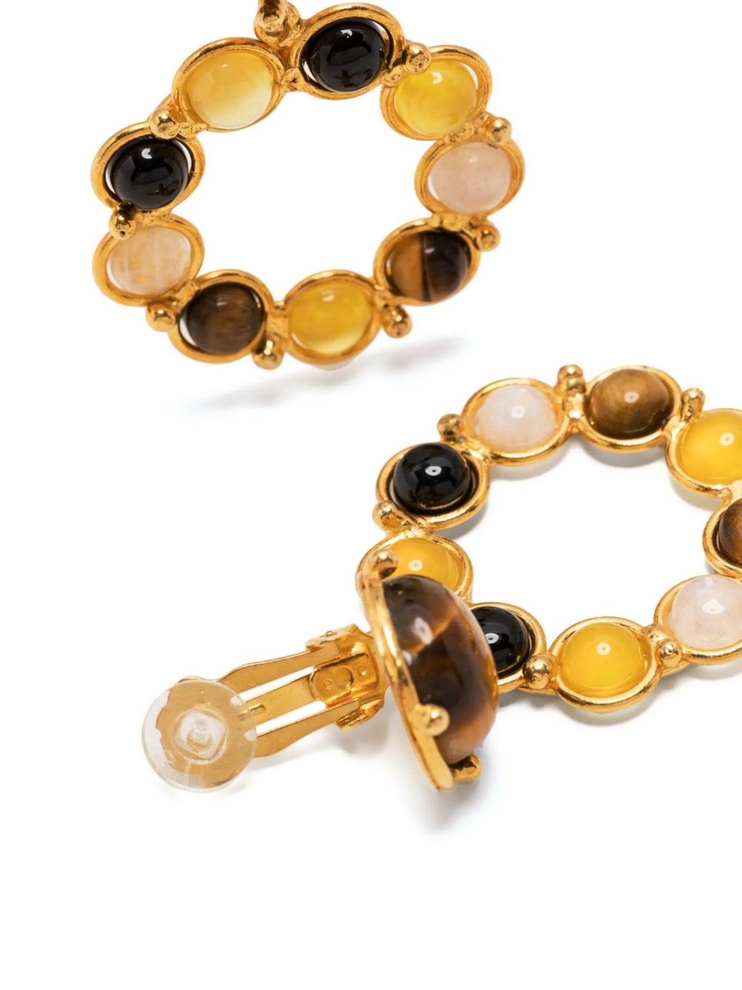 gemstones clip earrings