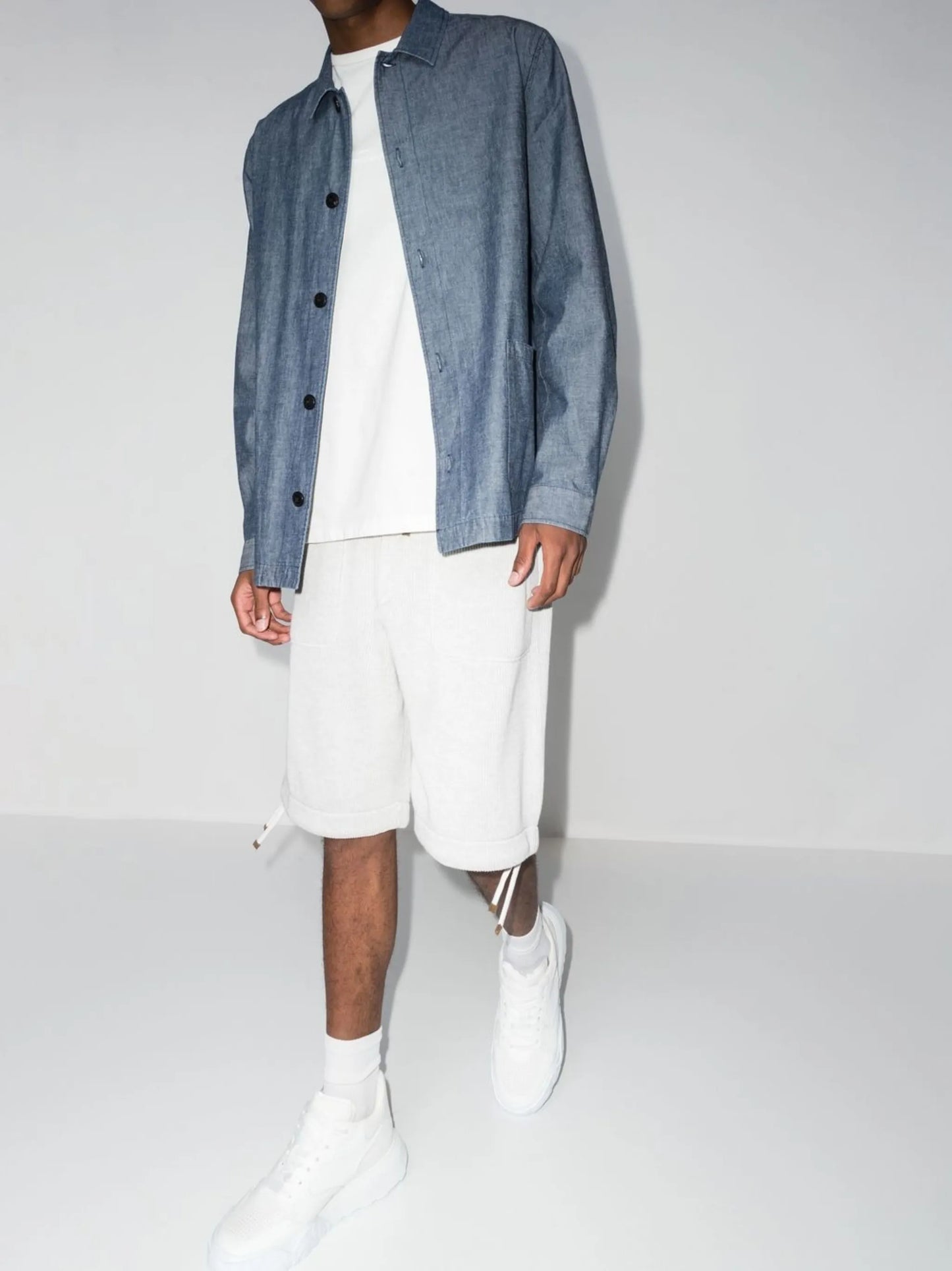 drawstring track shorts