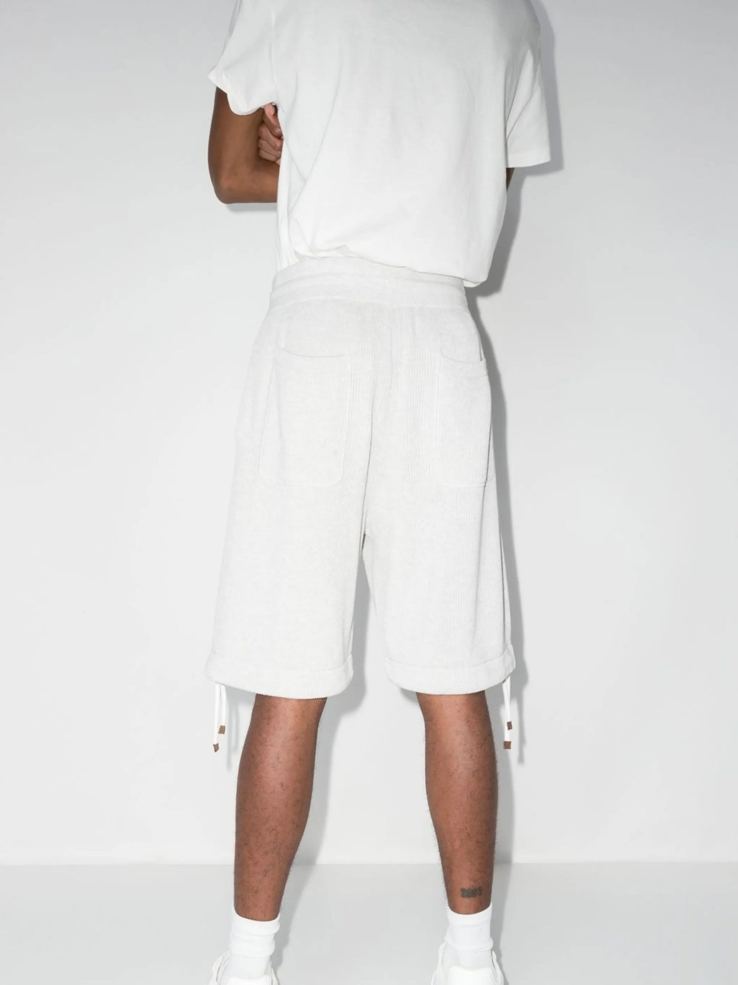 drawstring track shorts