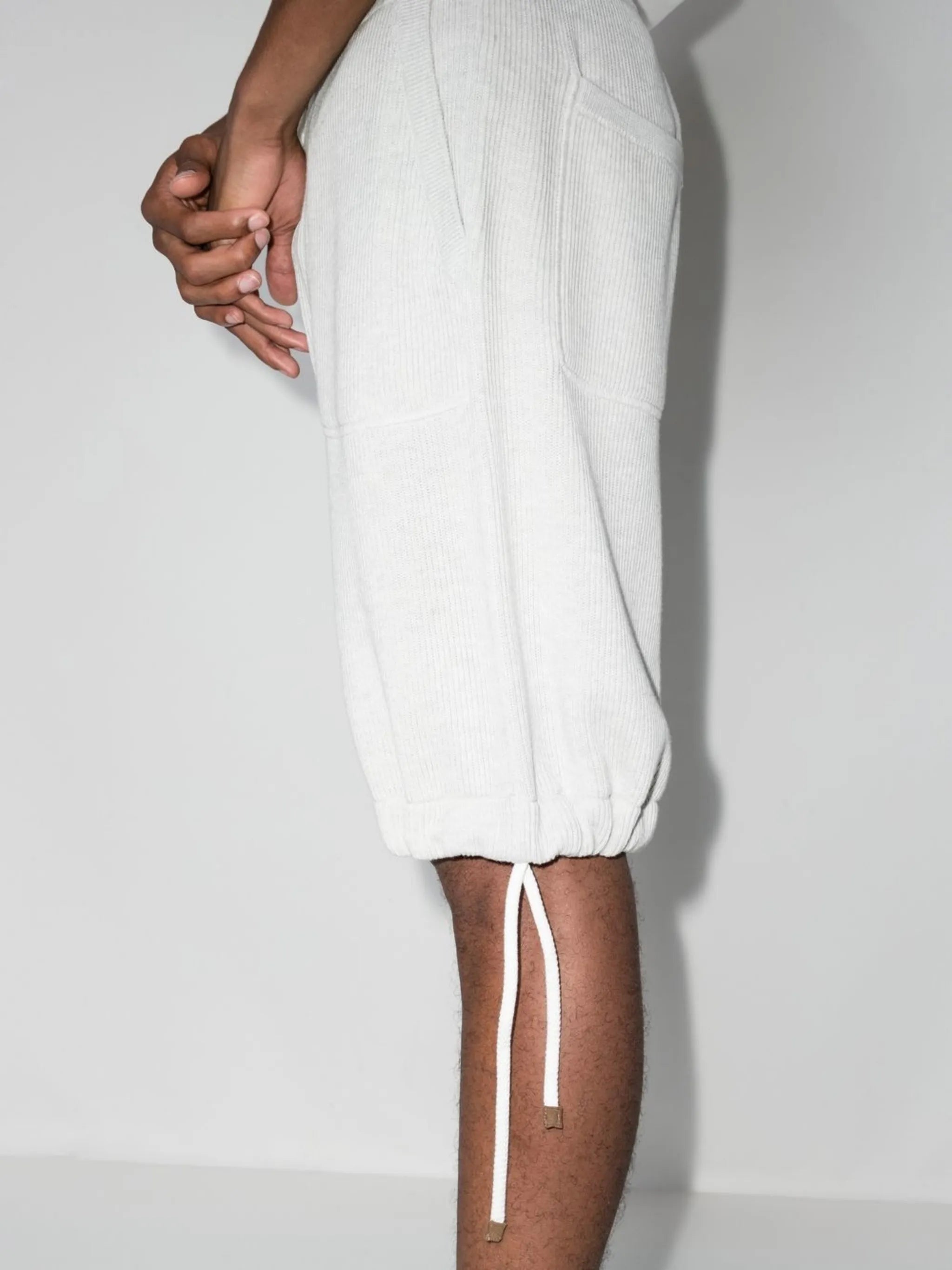 drawstring track shorts
