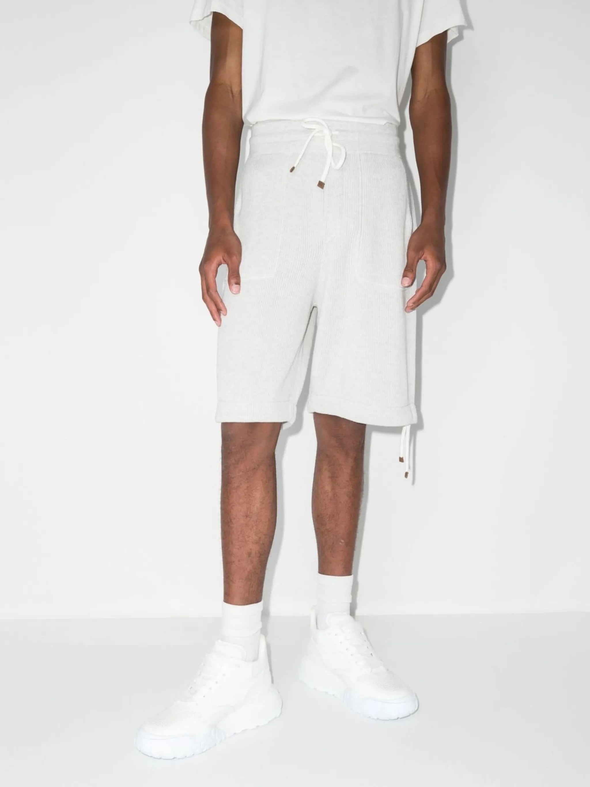drawstring track shorts