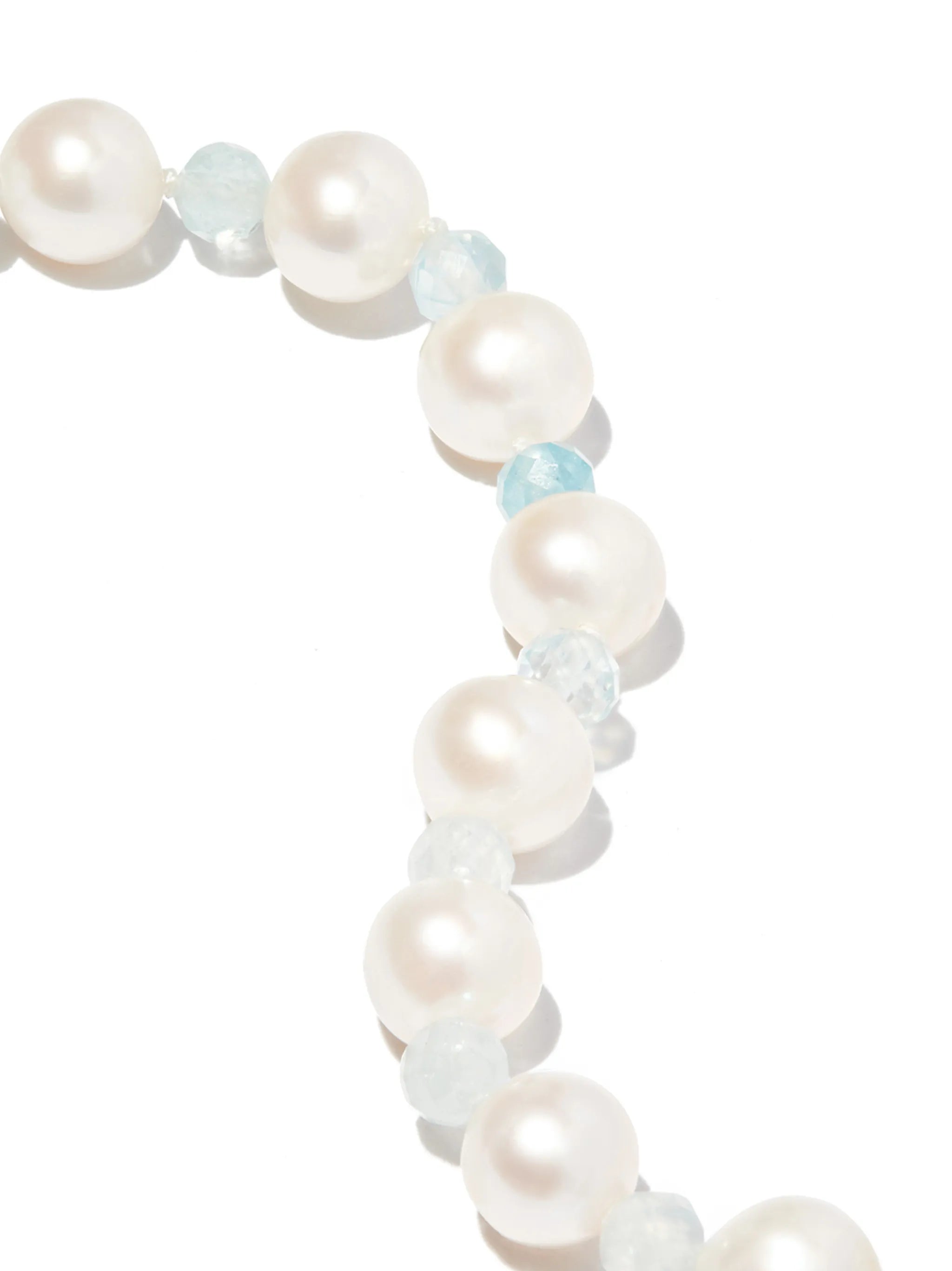 silver pearl and bead bracelet