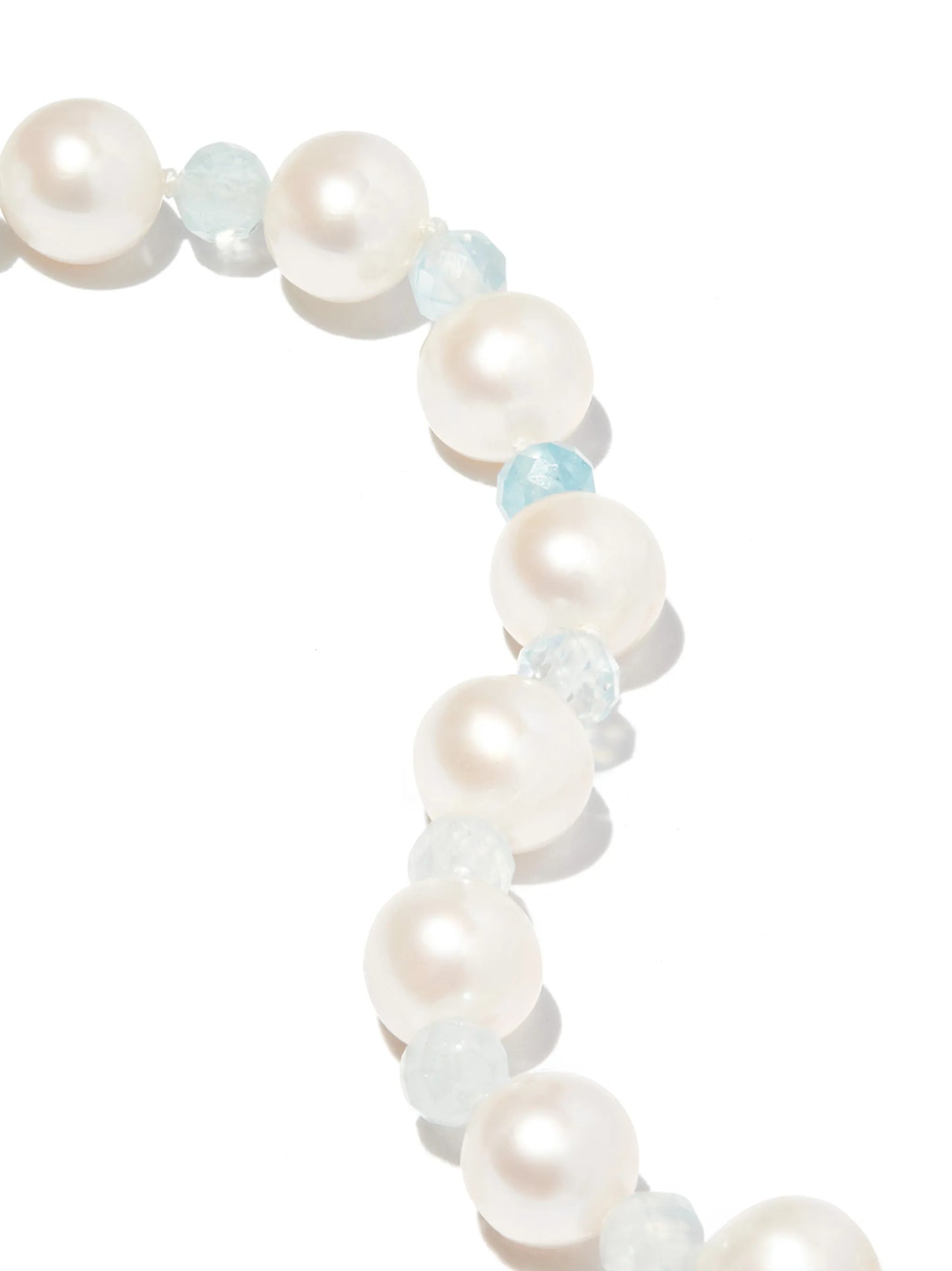 silver pearl and bead bracelet