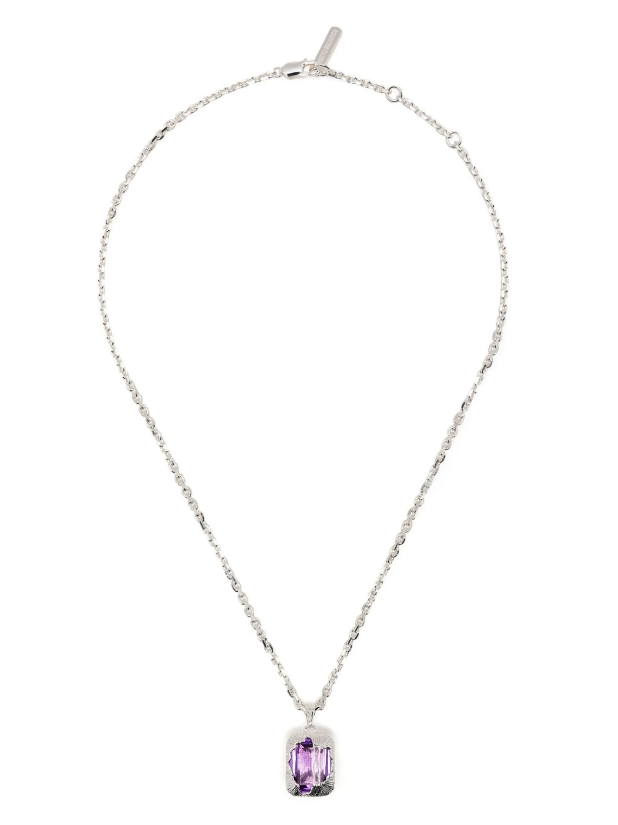 textured-finish crystal necklace