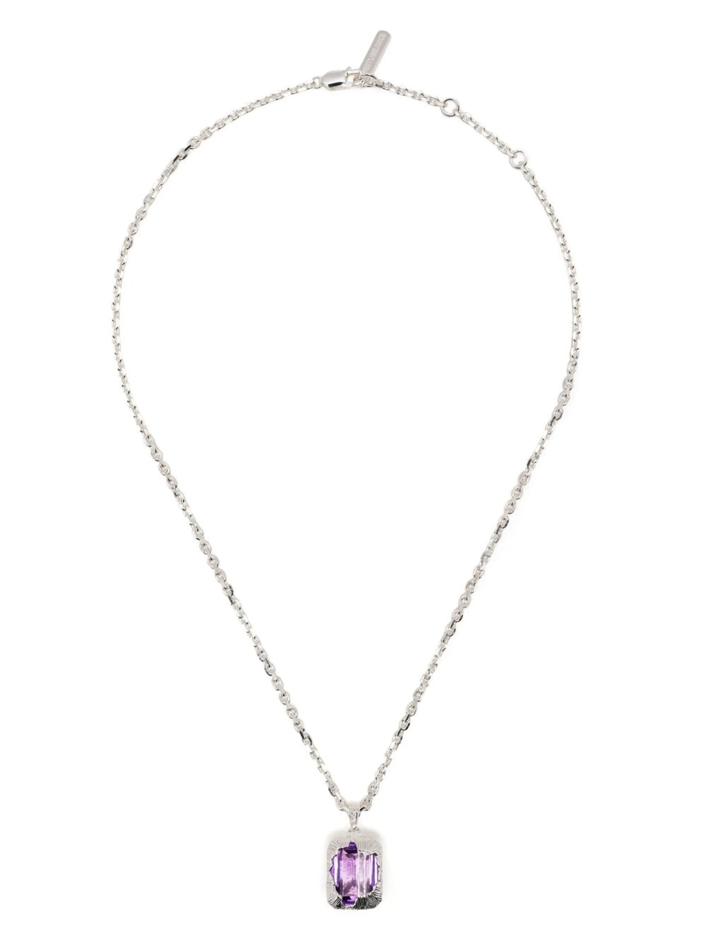 textured-finish crystal necklace
