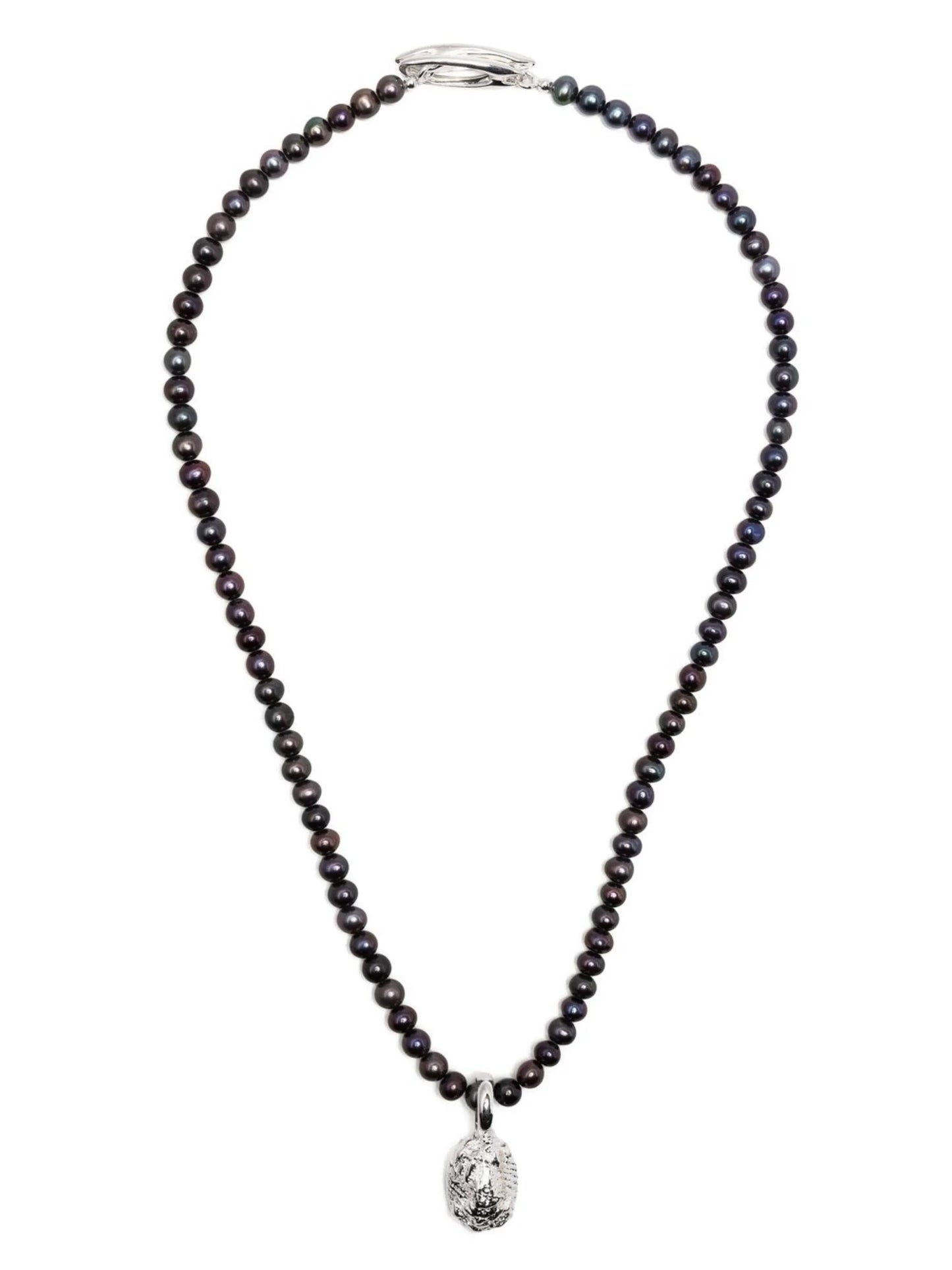 silver pearl pendant necklace