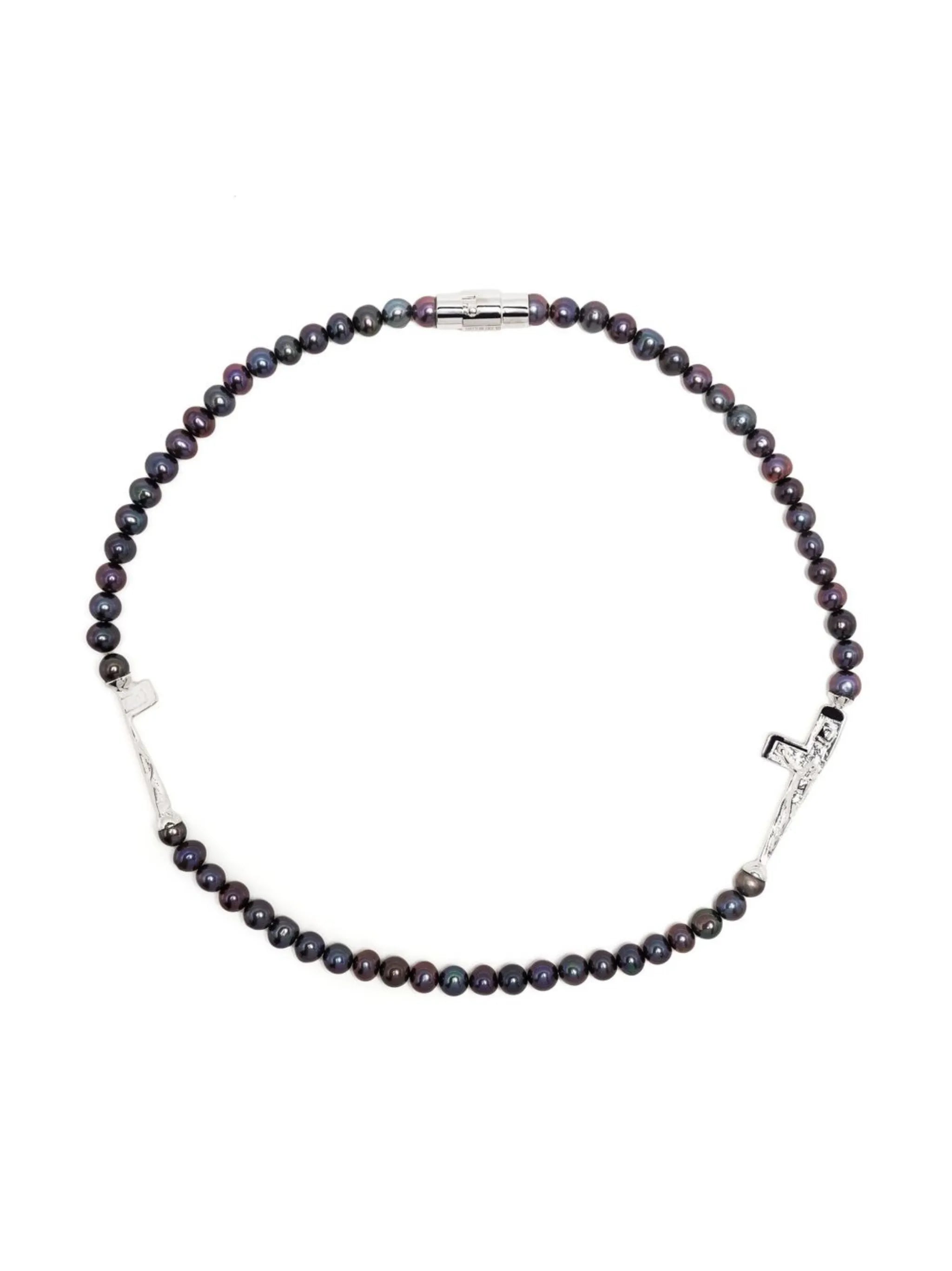 silver pearl choker