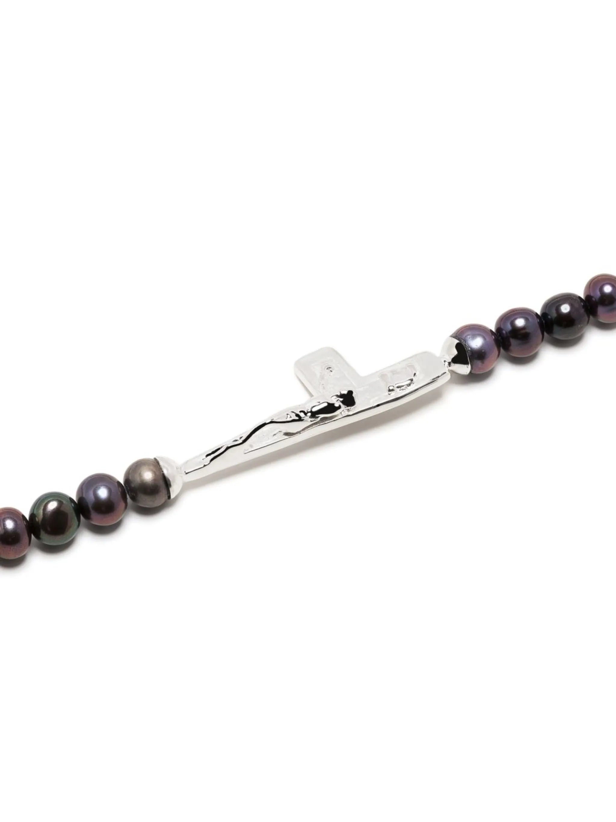 silver pearl choker