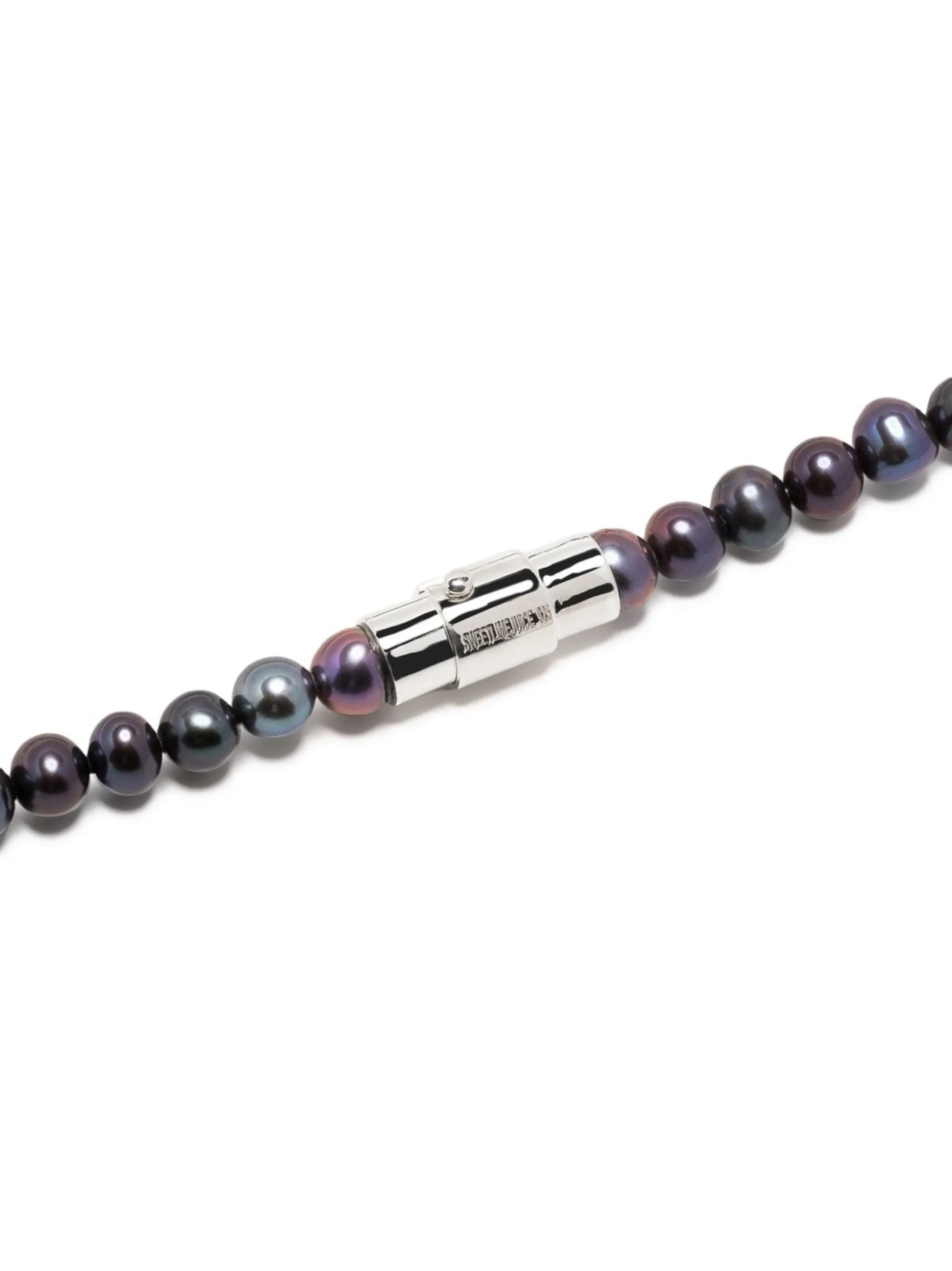 silver pearl choker