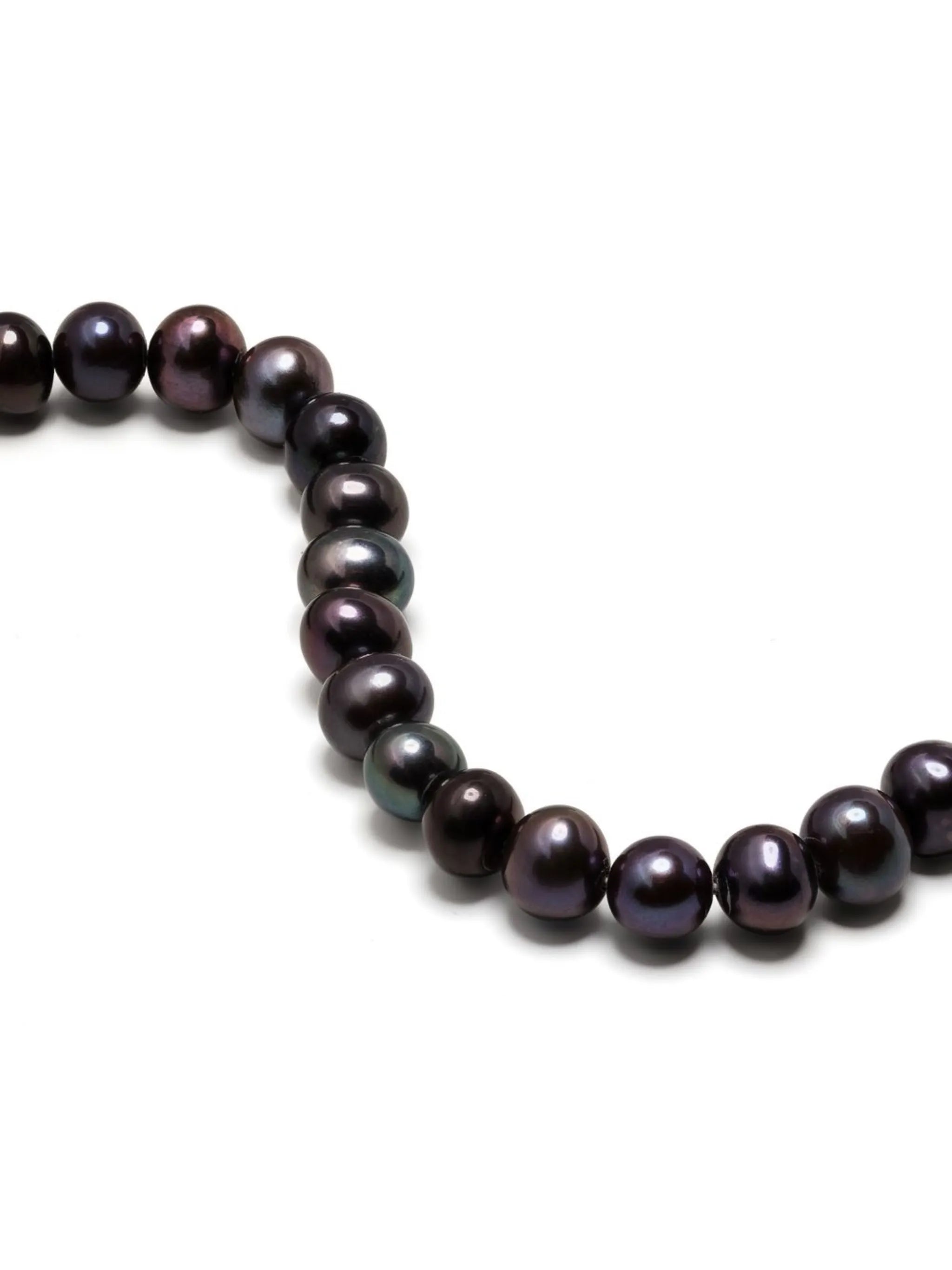 silver pearl beaded bracelet