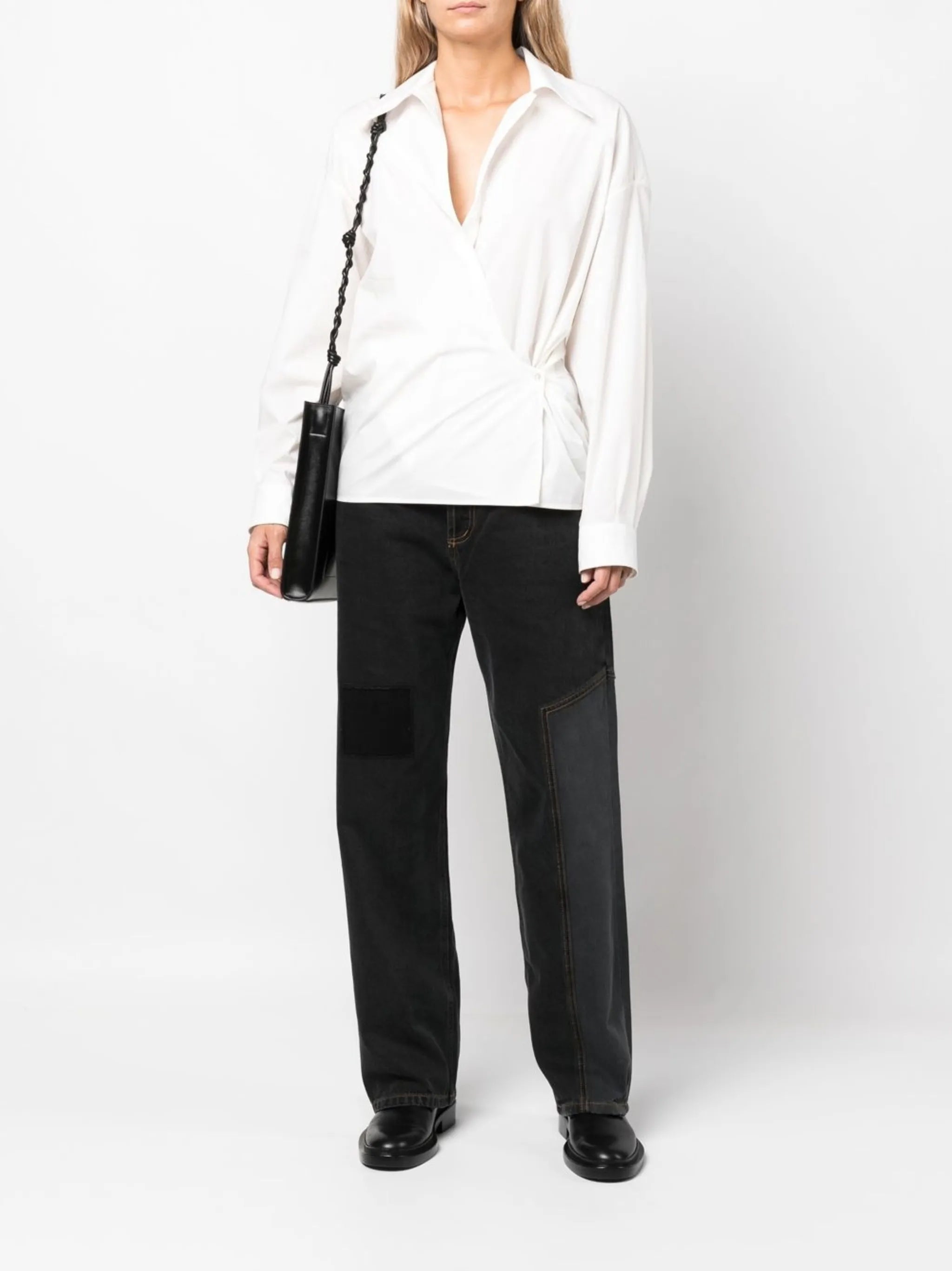 high-rise wide-leg jeans