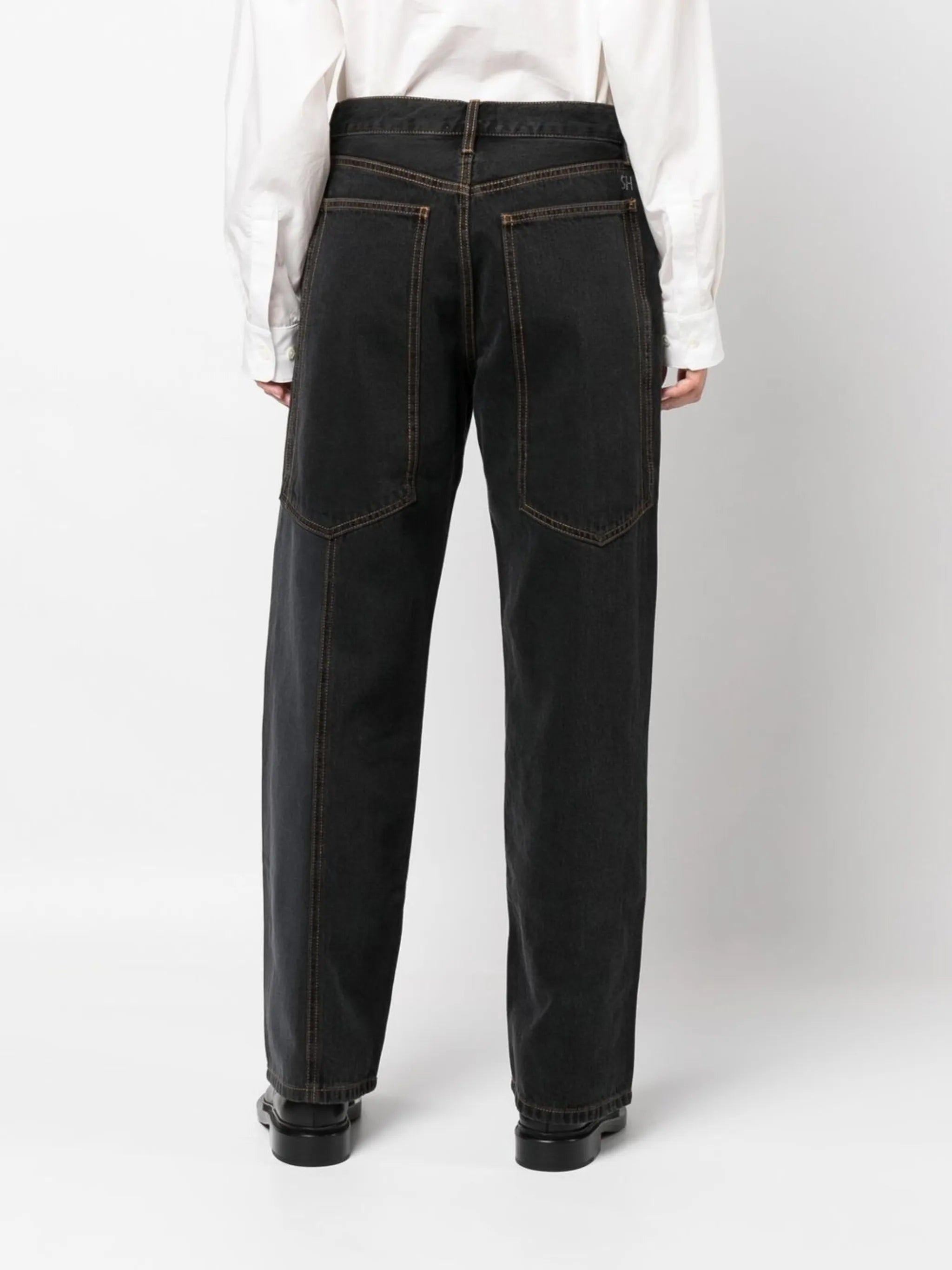 high-rise wide-leg jeans