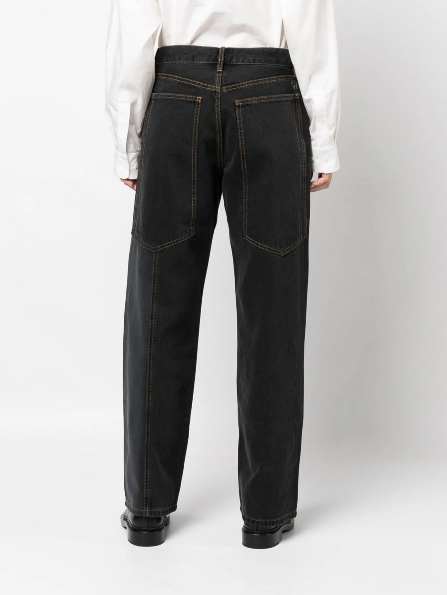 high-rise wide-leg jeans