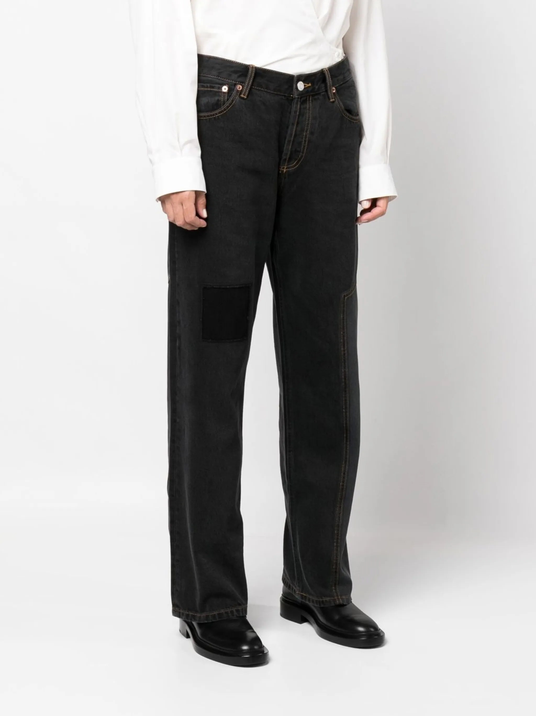 high-rise wide-leg jeans