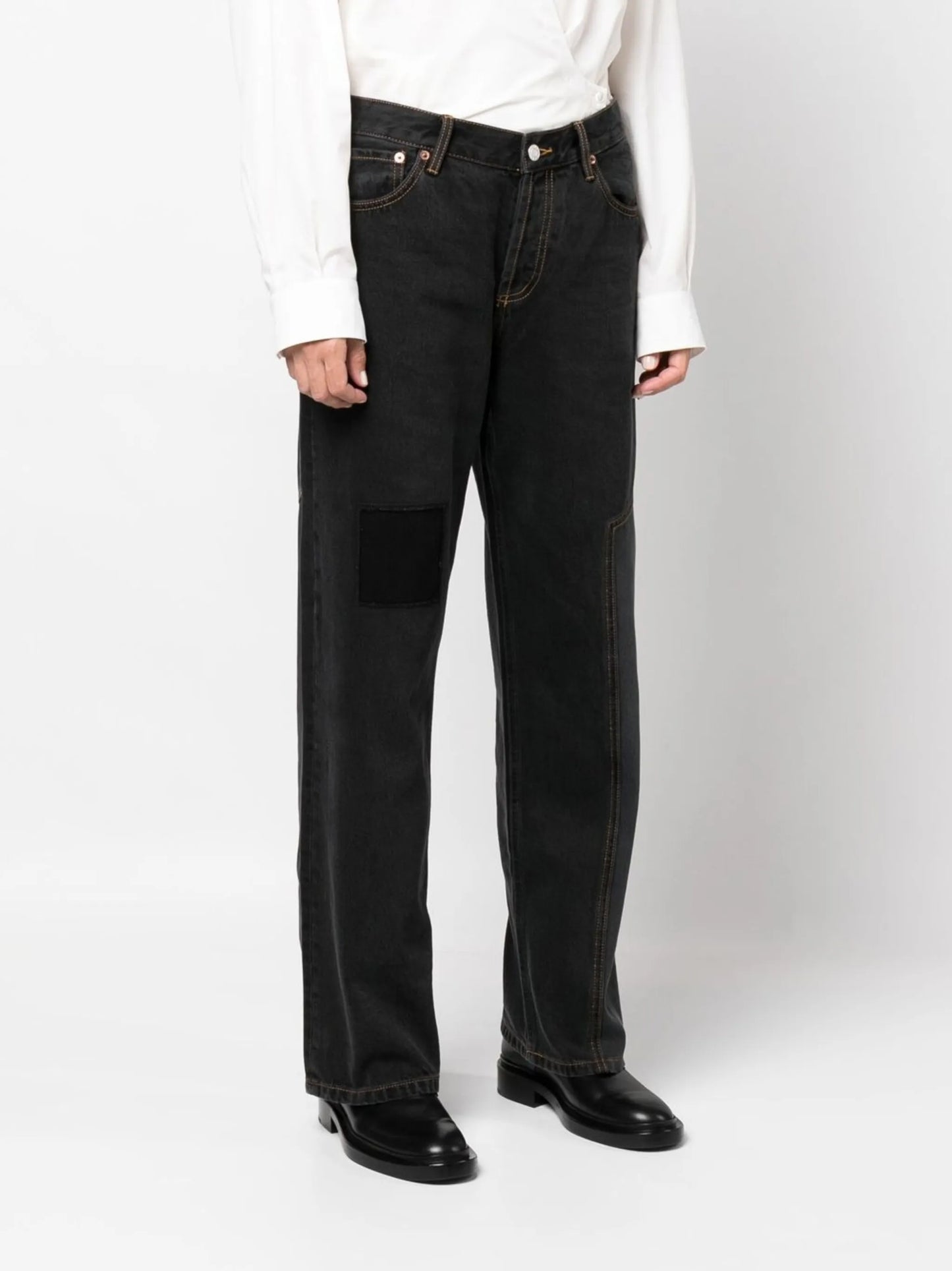 high-rise wide-leg jeans