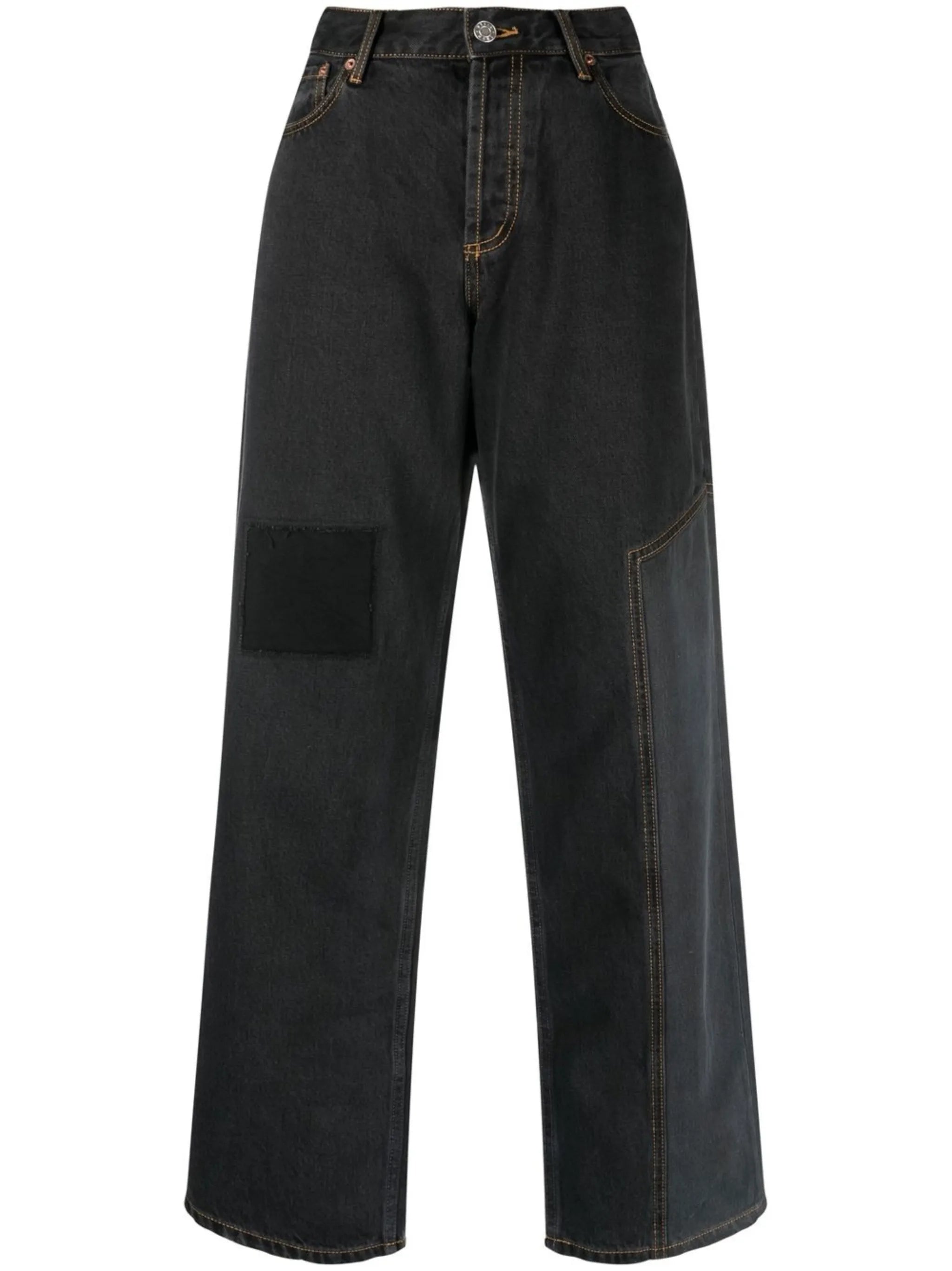 high-rise wide-leg jeans
