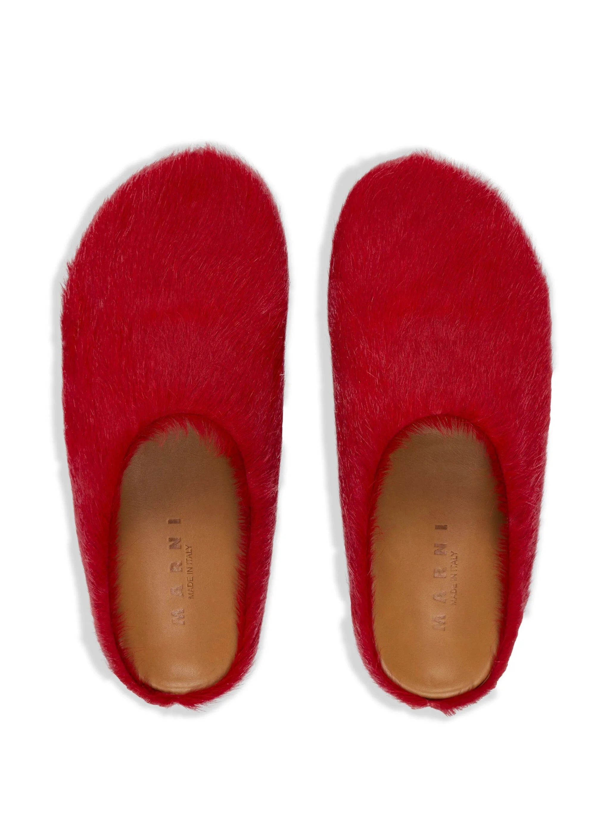 long hair calfskin Fussbett sabot