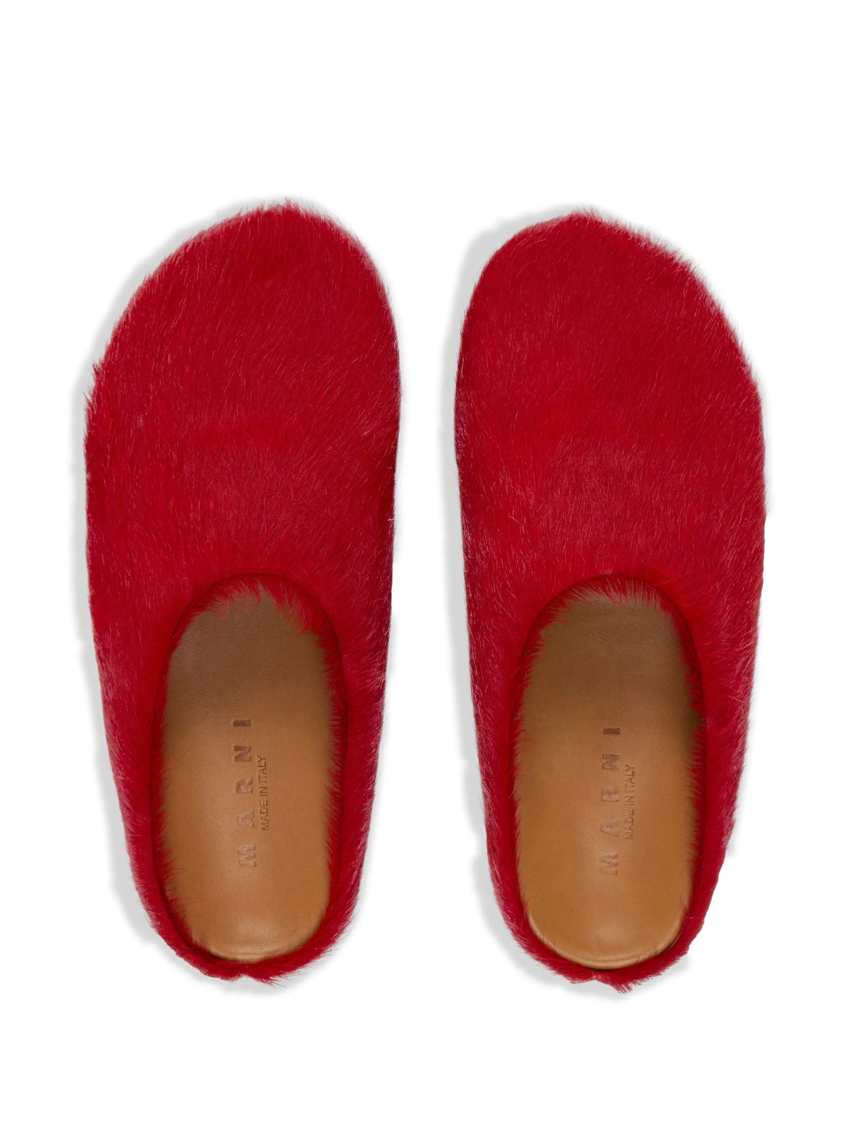 long hair calfskin Fussbett sabot